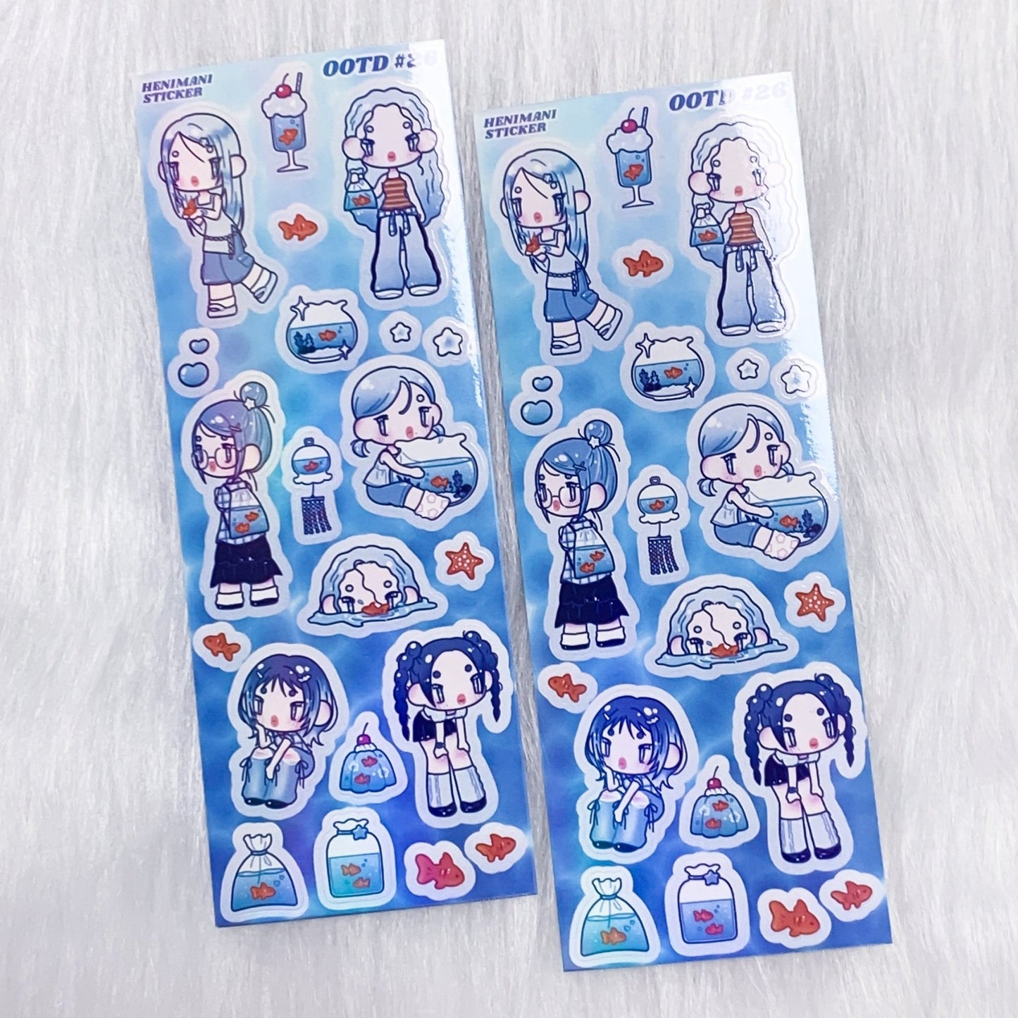 [HM23] NEW Henimani 'OOTD 24/25/26/27' Sticker Sheet (options) - Henimani_HM23S3 - 26_korean_sticker_stationery