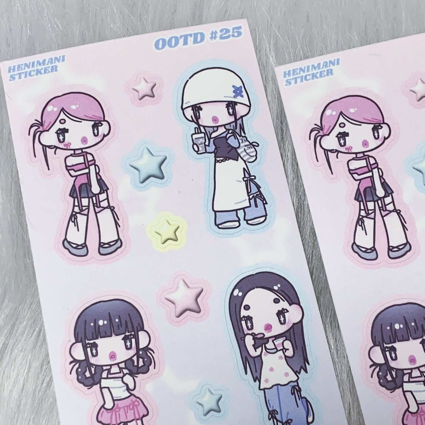 [HM23] NEW Henimani 'OOTD 24/25/26/27' Sticker Sheet (options) - Henimani_HM23S2 - 25_korean_sticker_stationery
