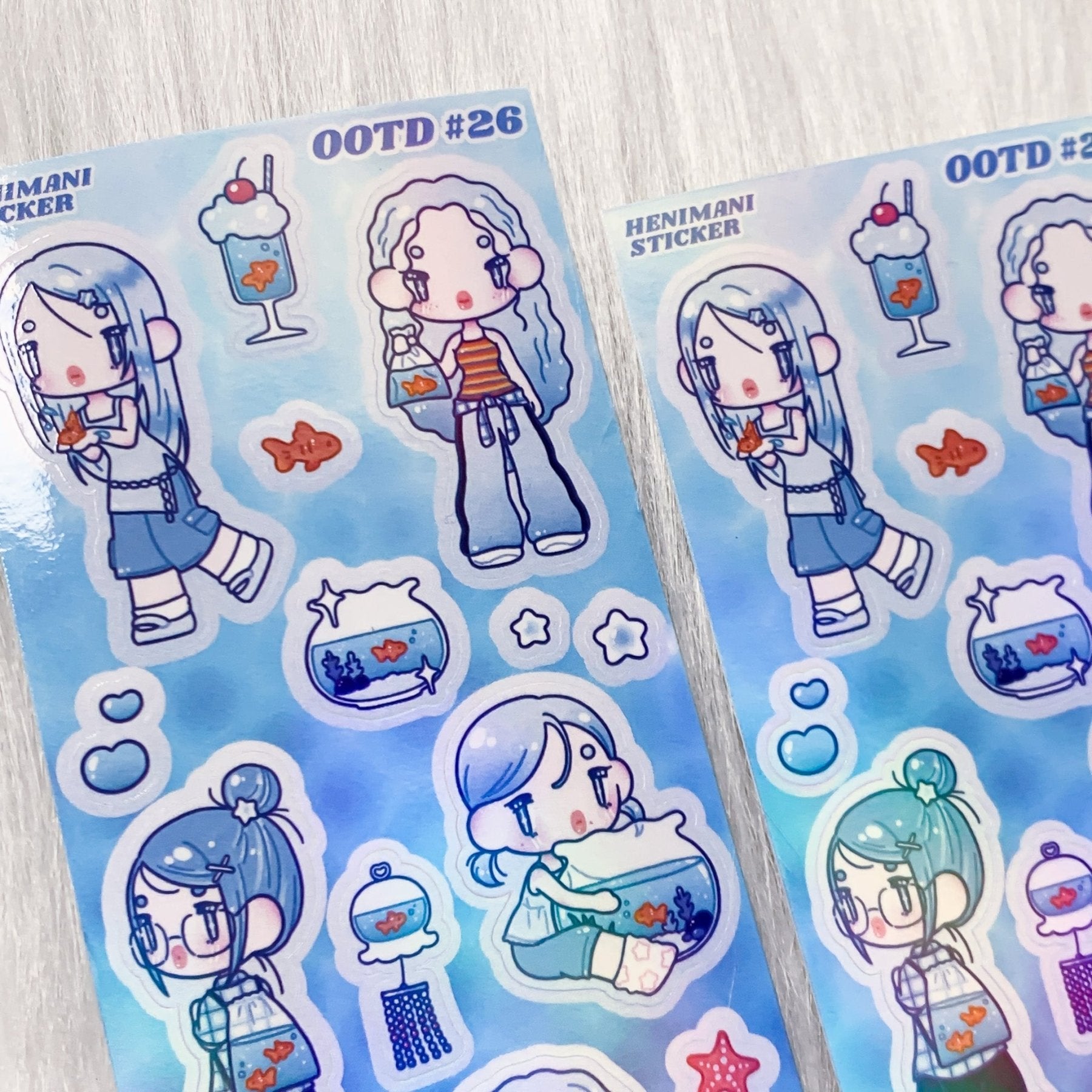 [HM23] NEW Henimani 'OOTD 24/25/26/27' Sticker Sheet (options) - Henimani_HM23S3 - 26_korean_sticker_stationery