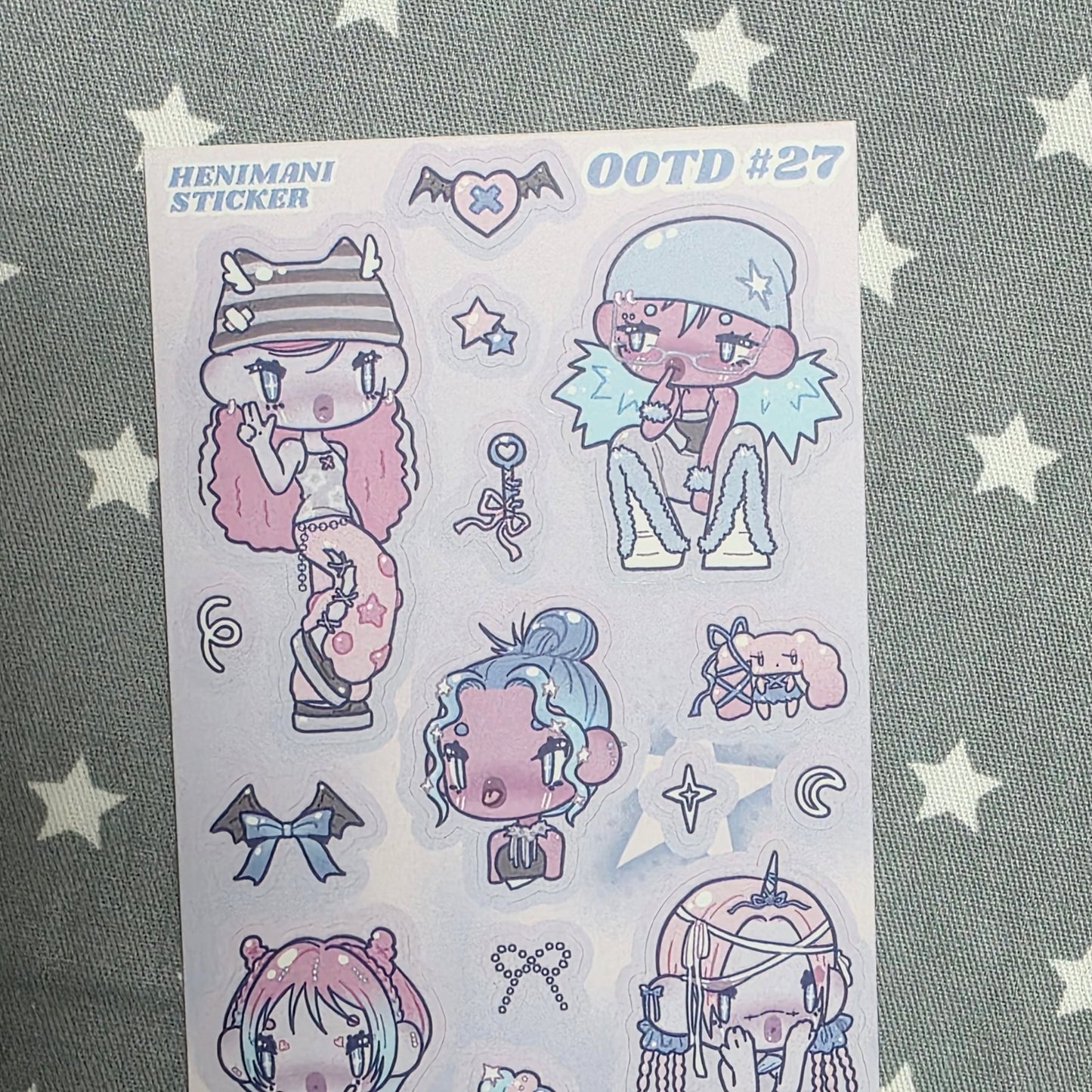 [HM23] NEW Henimani 'OOTD 24/25/26/27' Sticker Sheet (options) - Henimani_HM23S3 - 26_korean_sticker_stationery