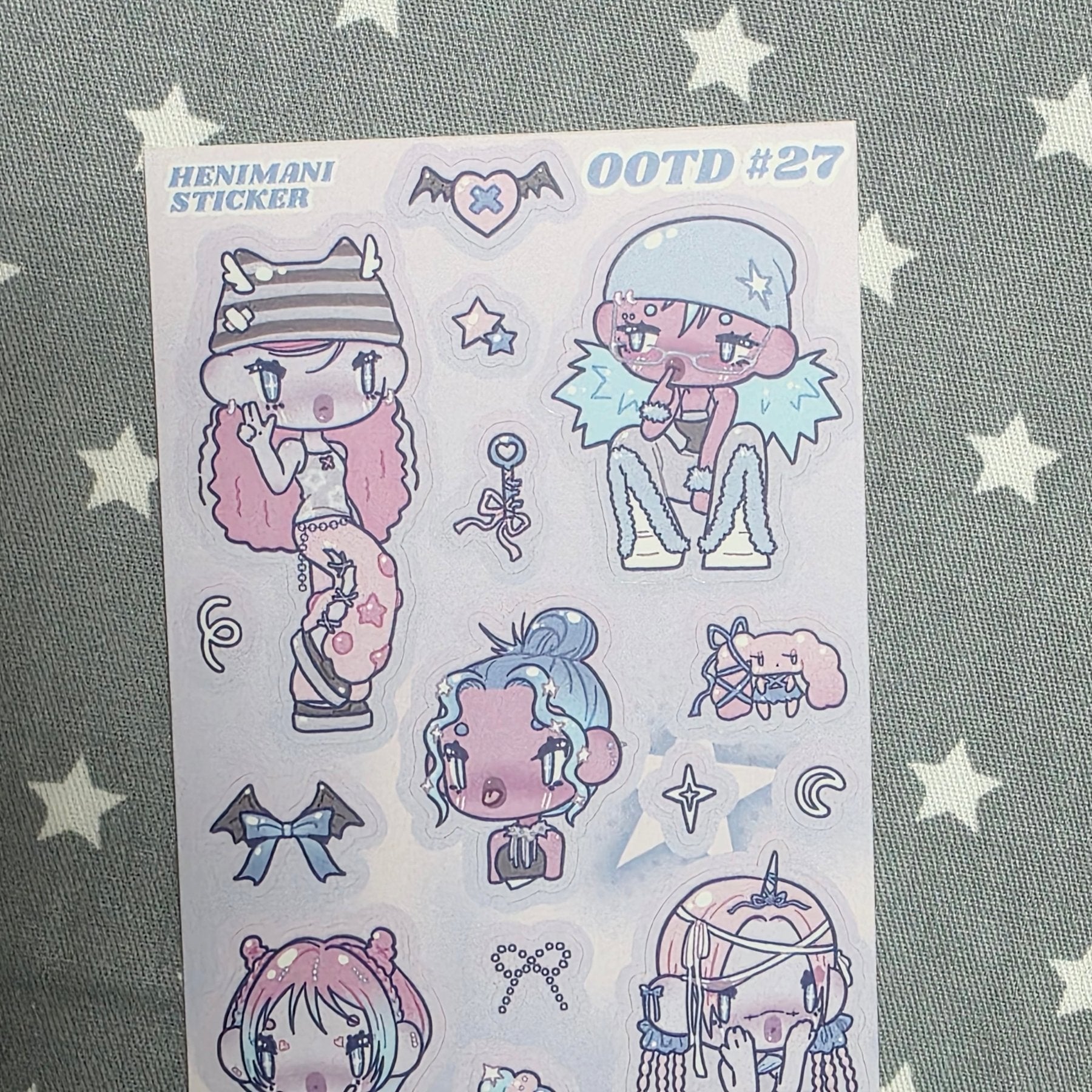 [HM23] NEW Henimani 'OOTD 24/25/26/27' Sticker Sheet (options) - Henimani_HM23S3 - 26_korean_sticker_stationery