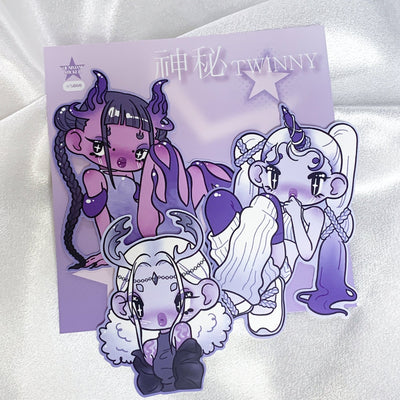 [HM25] NEW Henimani 'Mystic Twinny' Removable Sticker Flake Set - Henimani__korean_sticker_stationery