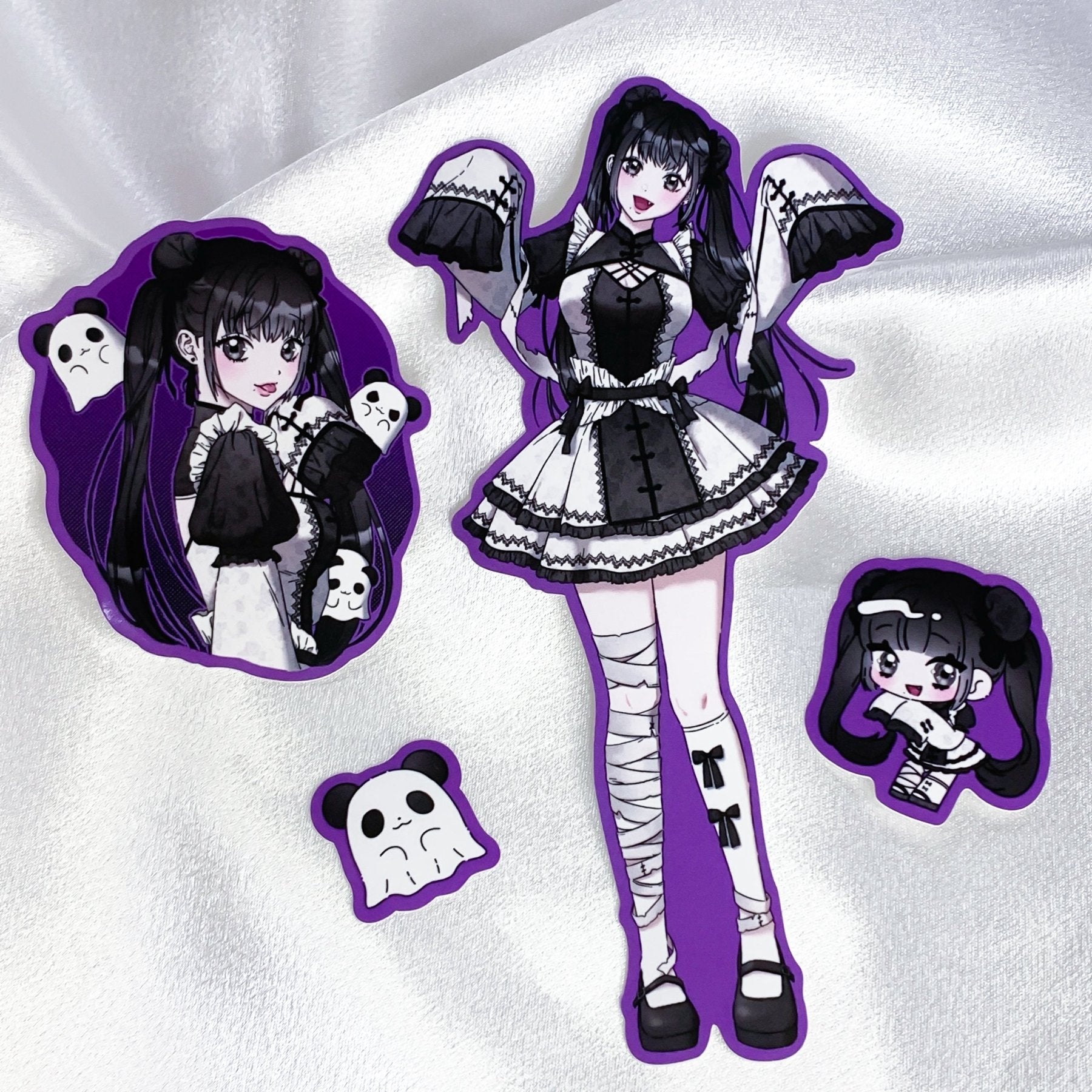 [HM26] NEW Henimani 'Ghost Panda/Skull Cake' Removable Sticker Set (options) - Henimani_HM26S1 - Ghost Panda_korean_sticker_stationery