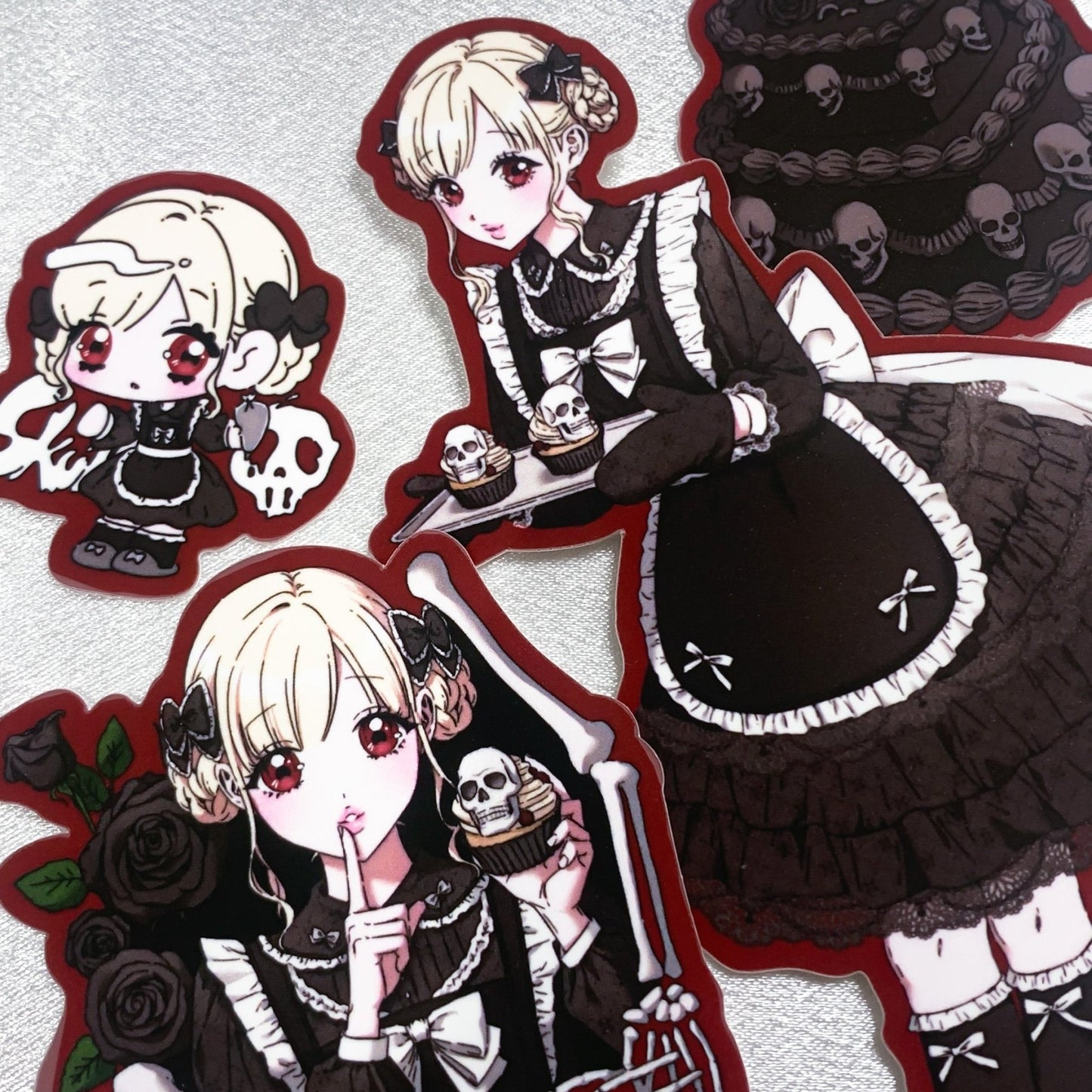 [HM26] NEW Henimani 'Ghost Panda/Skull Cake' Removable Sticker Set (options) - Henimani_HM26S2 - Skull Cake_korean_sticker_stationery