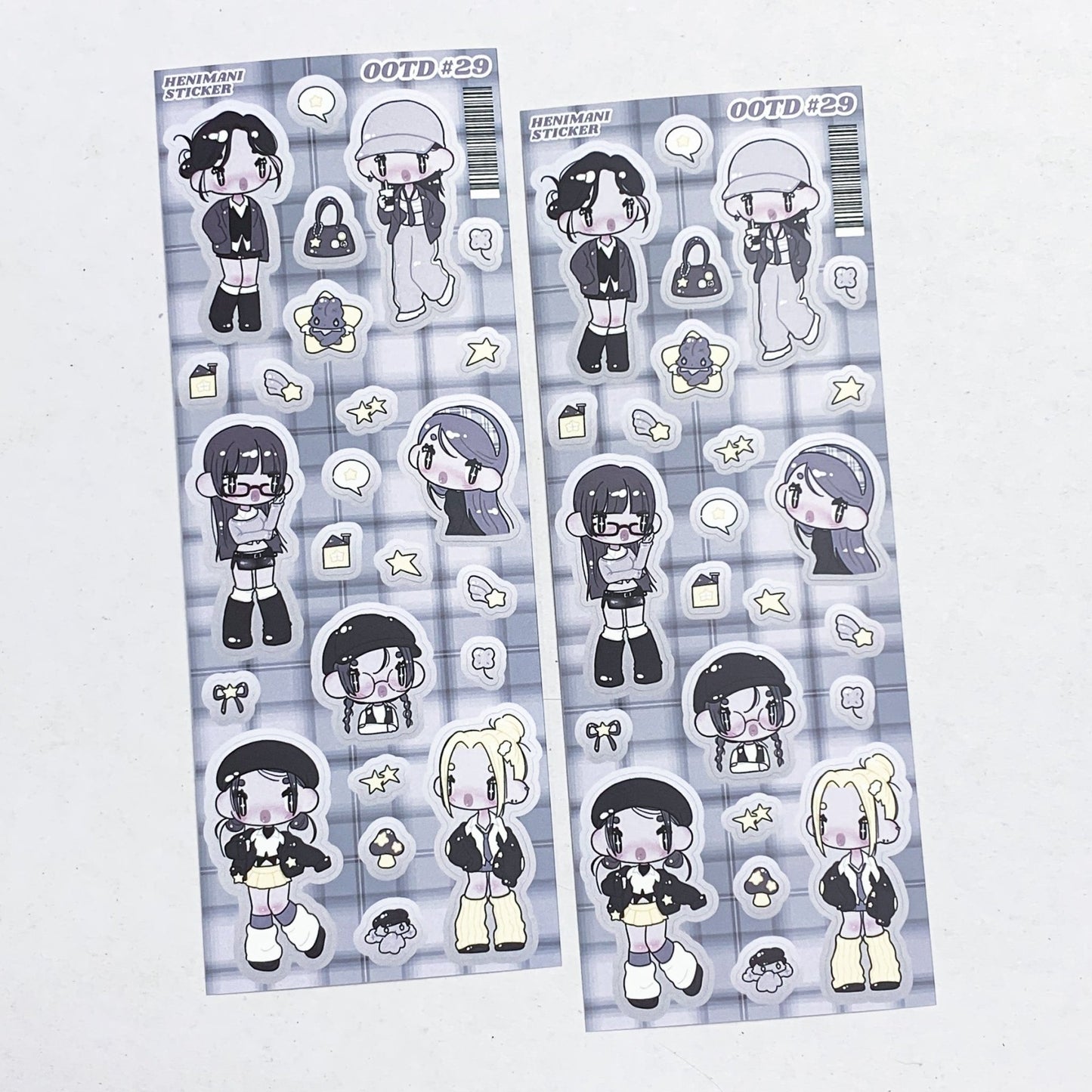 [HM27] NEW Henimani 'OOTD 28/29/30' Sticker Sheet - Henimani_HM27S2 - 29_korean_sticker_stationery