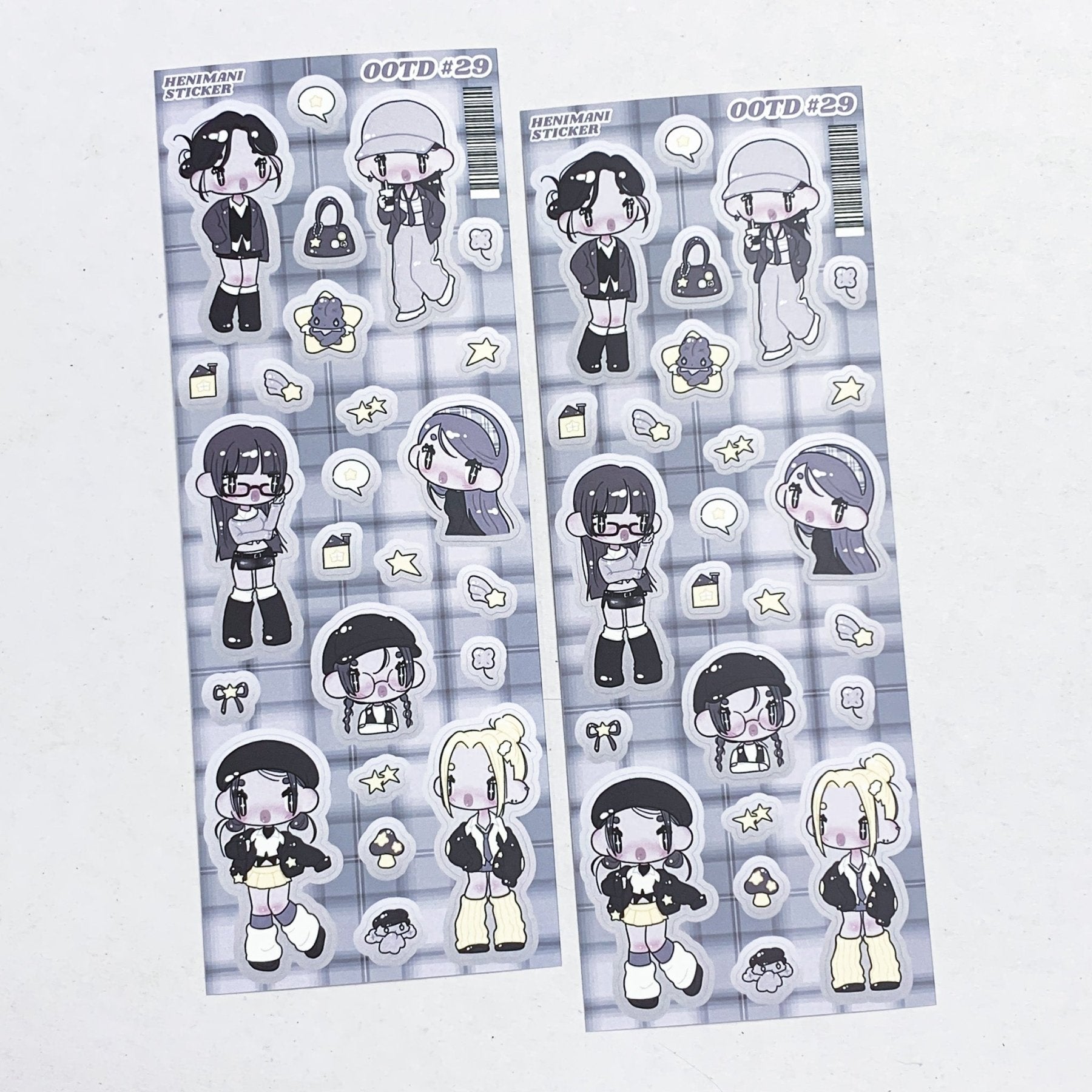 [HM27] NEW Henimani 'OOTD 28/29/30' Sticker Sheet - Henimani_HM27S2 - 29_korean_sticker_stationery