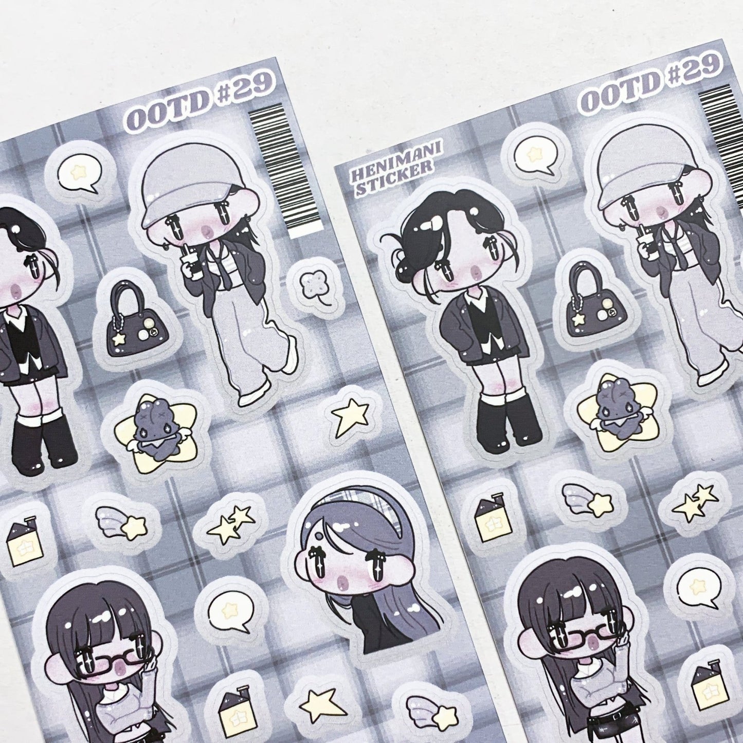 [HM27] NEW Henimani 'OOTD 28/29/30' Sticker Sheet - Henimani_HM27S2 - 29_korean_sticker_stationery