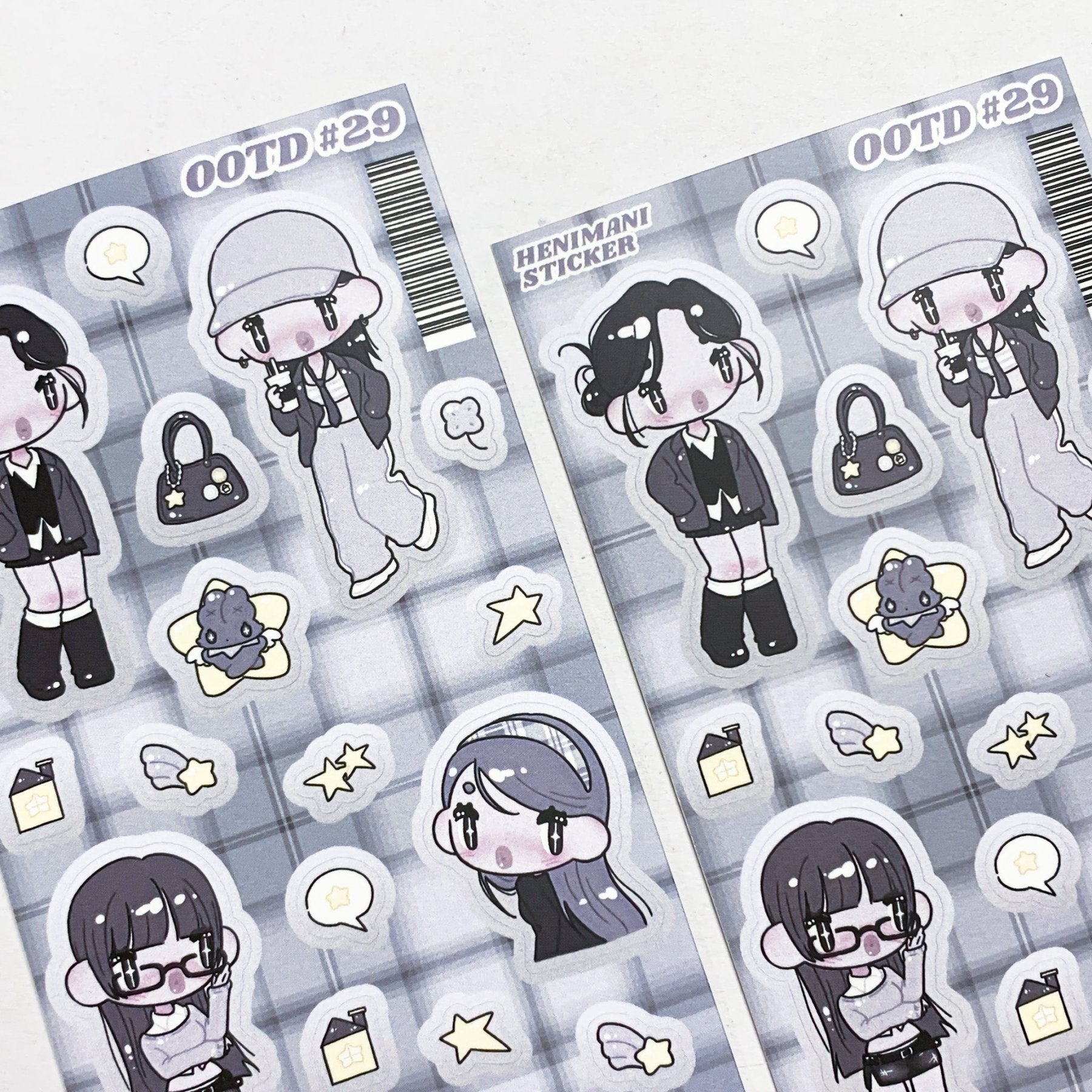 [HM27] NEW Henimani 'OOTD 28/29/30' Sticker Sheet - Henimani_HM27S2 - 29_korean_sticker_stationery