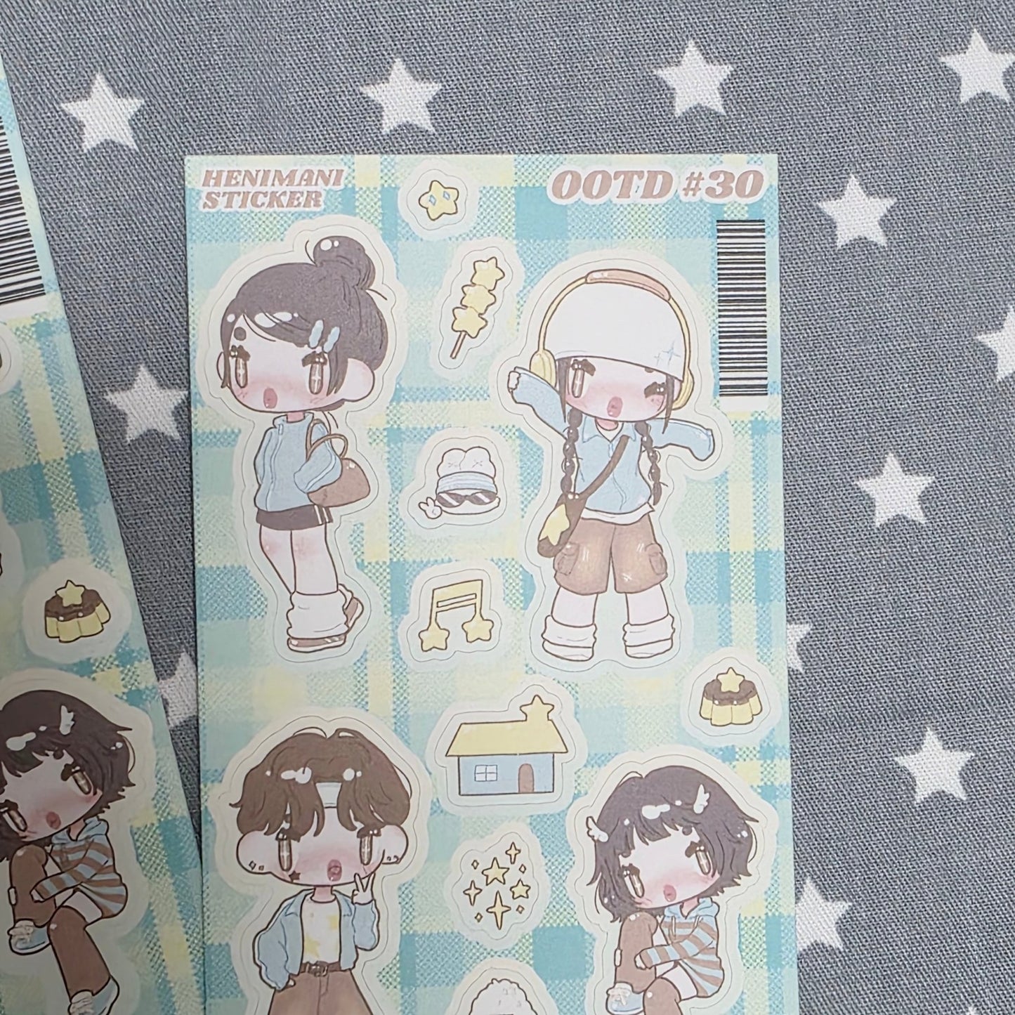 [HM27] NEW Henimani 'OOTD 28/29/30' Sticker Sheet - Henimani_HM27S3 - 30_korean_sticker_stationery