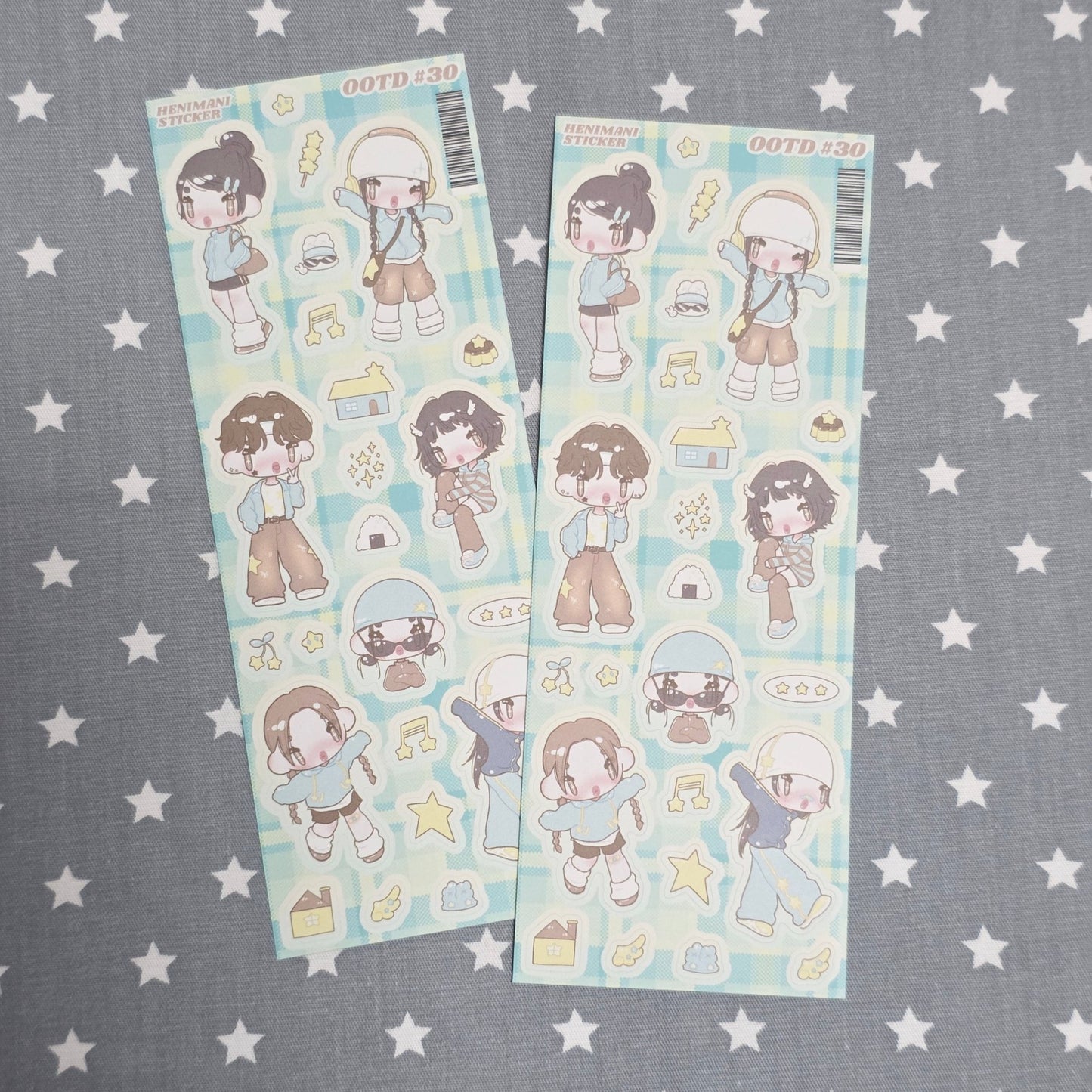 [HM27] NEW Henimani 'OOTD 28/29/30' Sticker Sheet - Henimani_HM27S3 - 30_korean_sticker_stationery