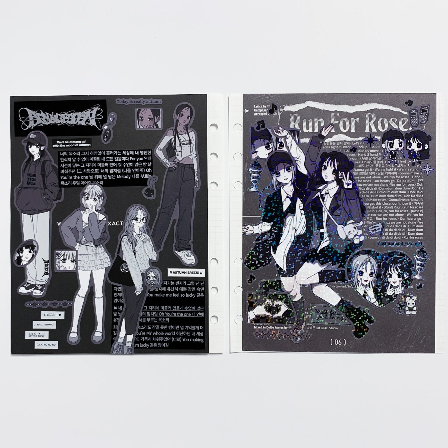 [HM28] NEW Henimani 'The Mood of Autumn' Sticker Sheet - Henimani__korean_sticker_stationery