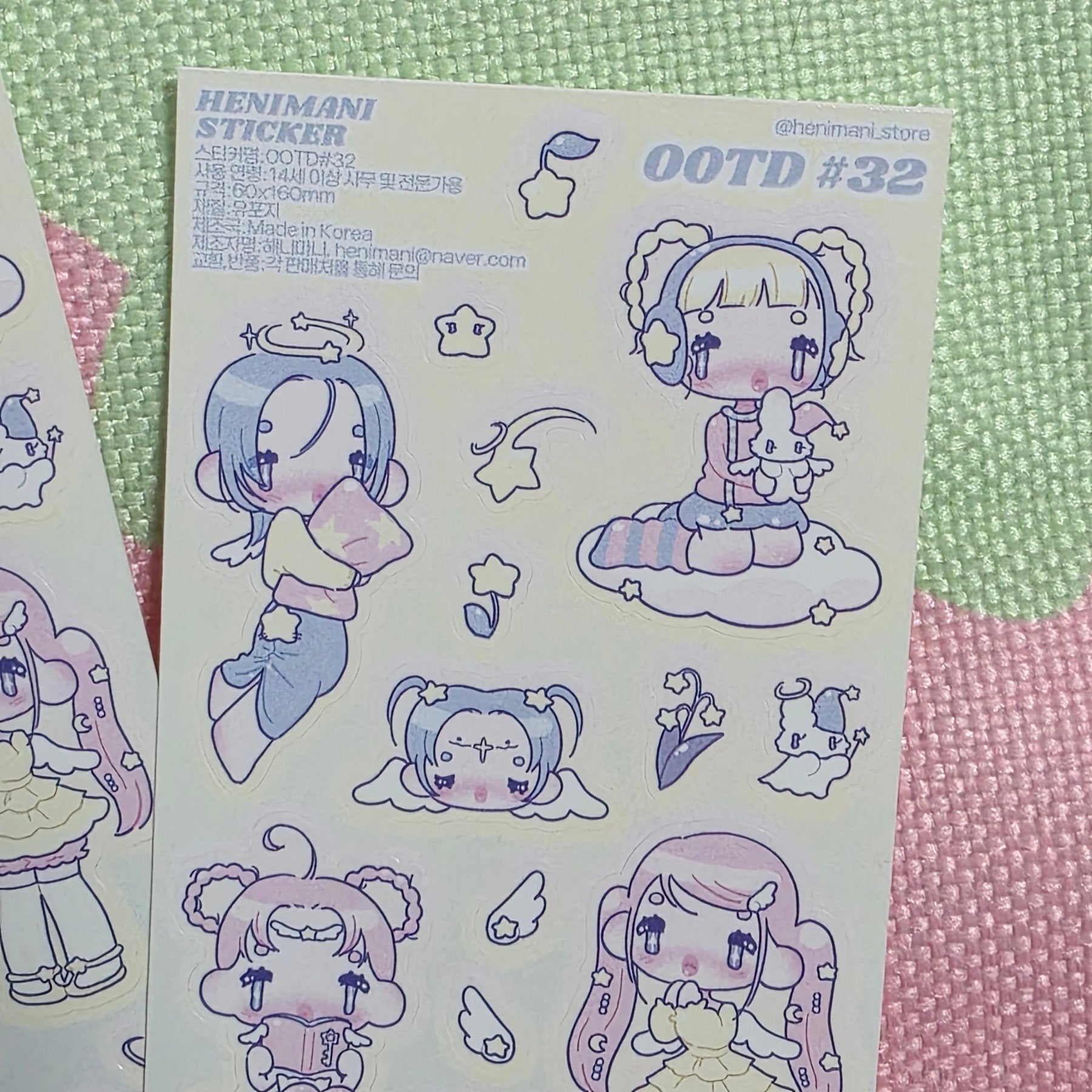 [HM29] NEW Henimani 'OOTD 31/32' Sticker Sheet (options) - Henimani_HM29S2 - 32_korean_sticker_stationery