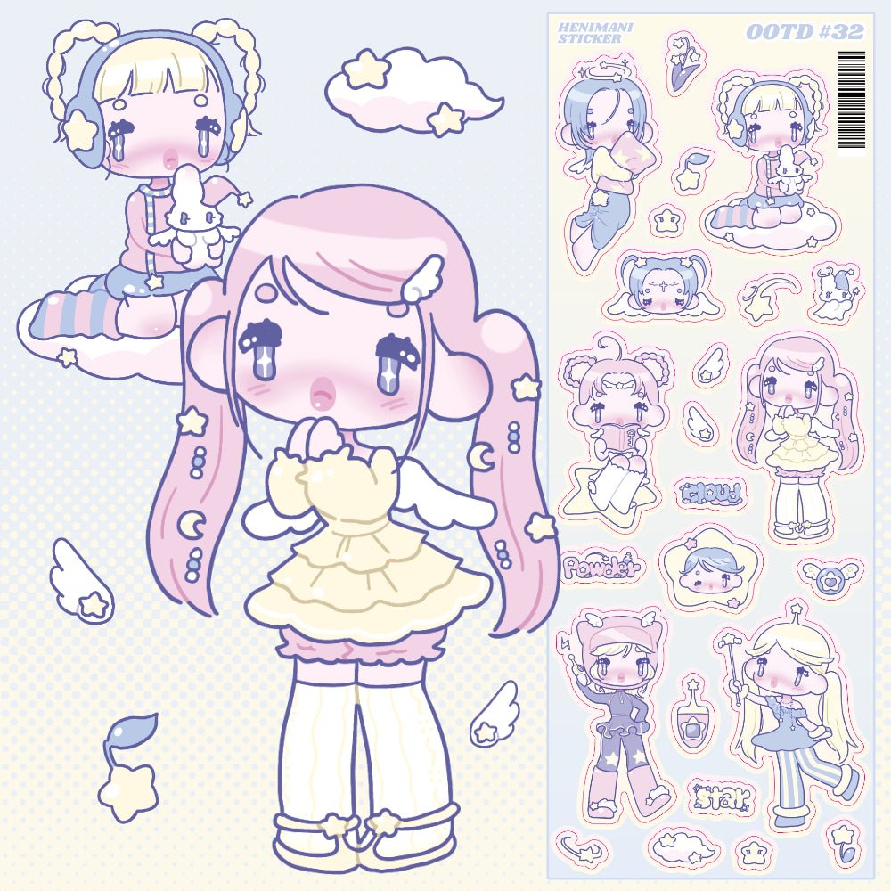 [HM29] NEW Henimani 'OOTD 31/32' Sticker Sheet (options) - Henimani_HM29S2 - 32_korean_sticker_stationery