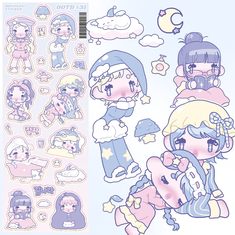 [HM29] NEW Henimani 'OOTD 31/32' Sticker Sheet (options) - Henimani_HM29S1 - 31_korean_sticker_stationery