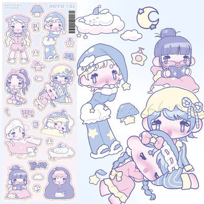 [HM29] NEW Henimani 'OOTD 31/32' Sticker Sheet (options) - Henimani_HM29S1 - 31_korean_sticker_stationery