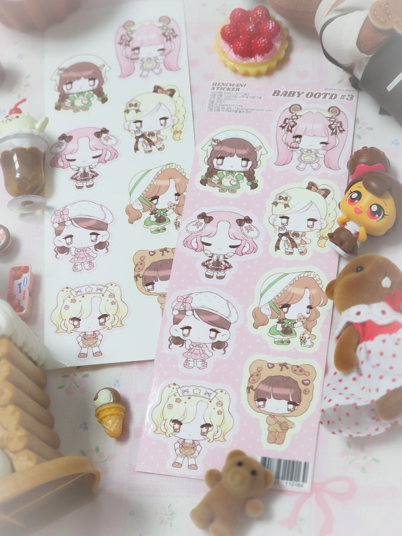 [HM30] NEW Henimani 'Baby OOTD 1/2/3' Sticker Sheet (options) - Henimani_HM30S3 - 3_korean_sticker_stationery