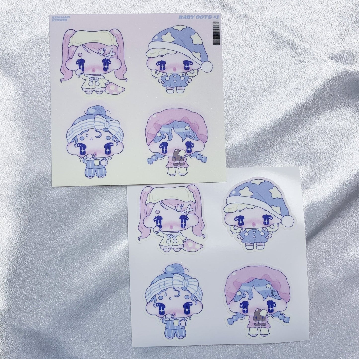 [HM30] NEW Henimani 'Baby OOTD 1/2/3' Sticker Sheet (options) - Henimani_HM30S1 - 1_korean_sticker_stationery
