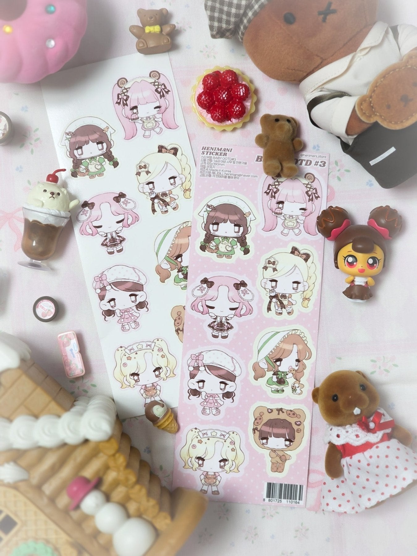 [HM30] NEW Henimani 'Baby OOTD 1/2/3' Sticker Sheet (options) - Henimani_HM30S3 - 3_korean_sticker_stationery