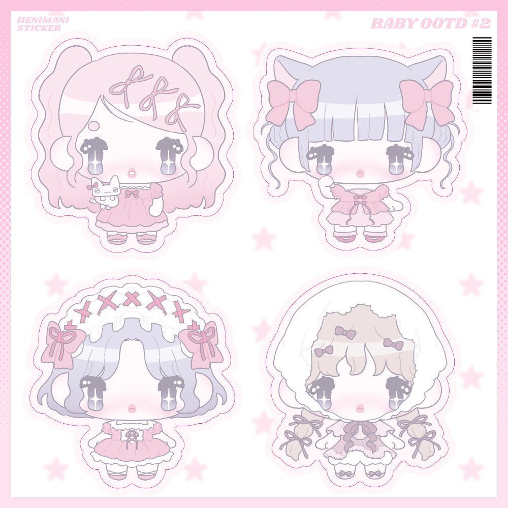 [HM30] NEW Henimani 'Baby OOTD 1/2/3' Sticker Sheet (options) - Henimani_HM30S2 - 2_korean_sticker_stationery