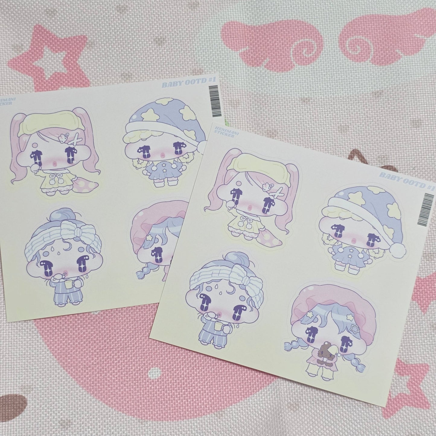 [HM30] NEW Henimani 'Baby OOTD 1/2/3' Sticker Sheet (options) - Henimani_HM30S1 - 1_korean_sticker_stationery