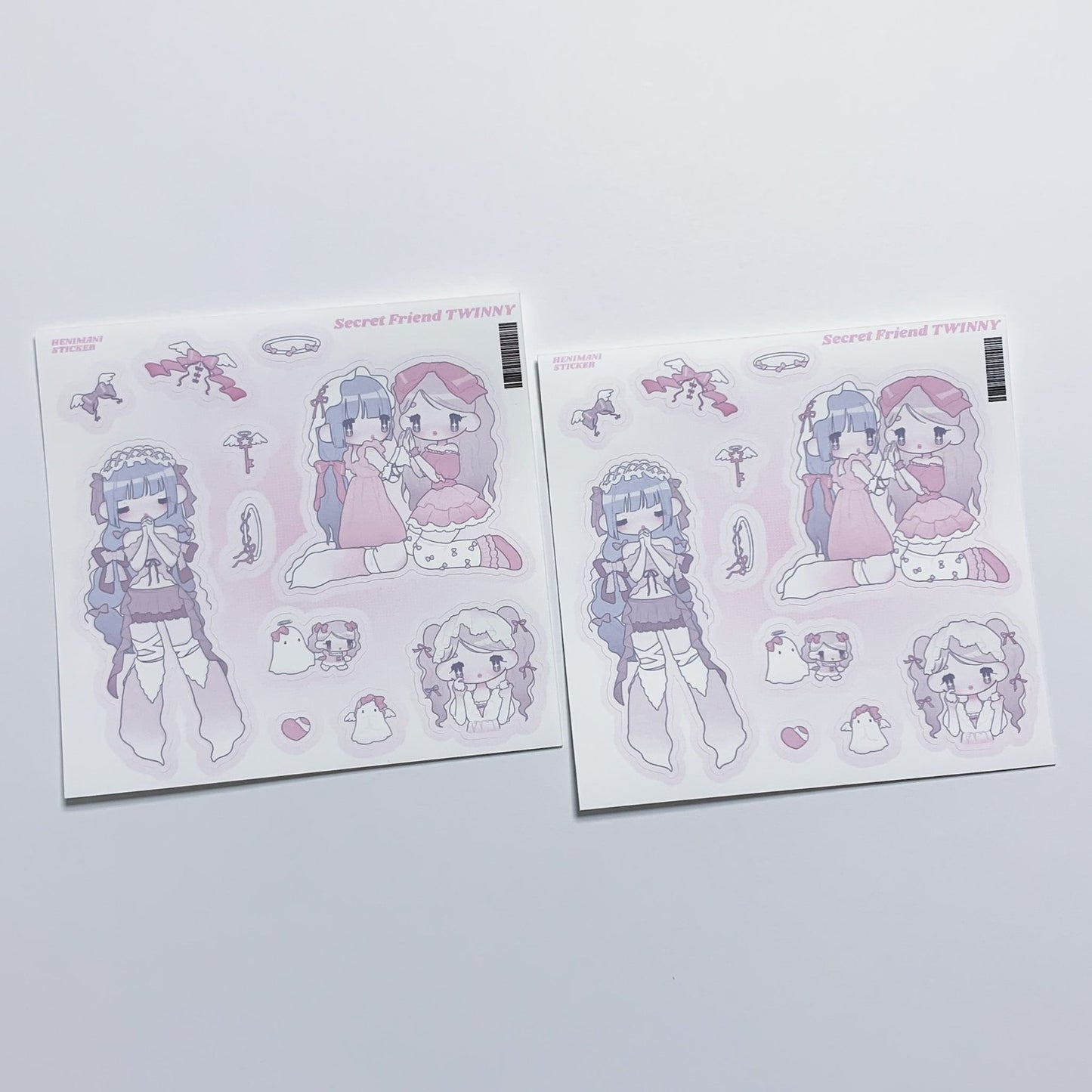 [HM32] NEW Henimani 'Secret Friend TWINNY' Sticker Sheet - Henimani__korean_sticker_stationery