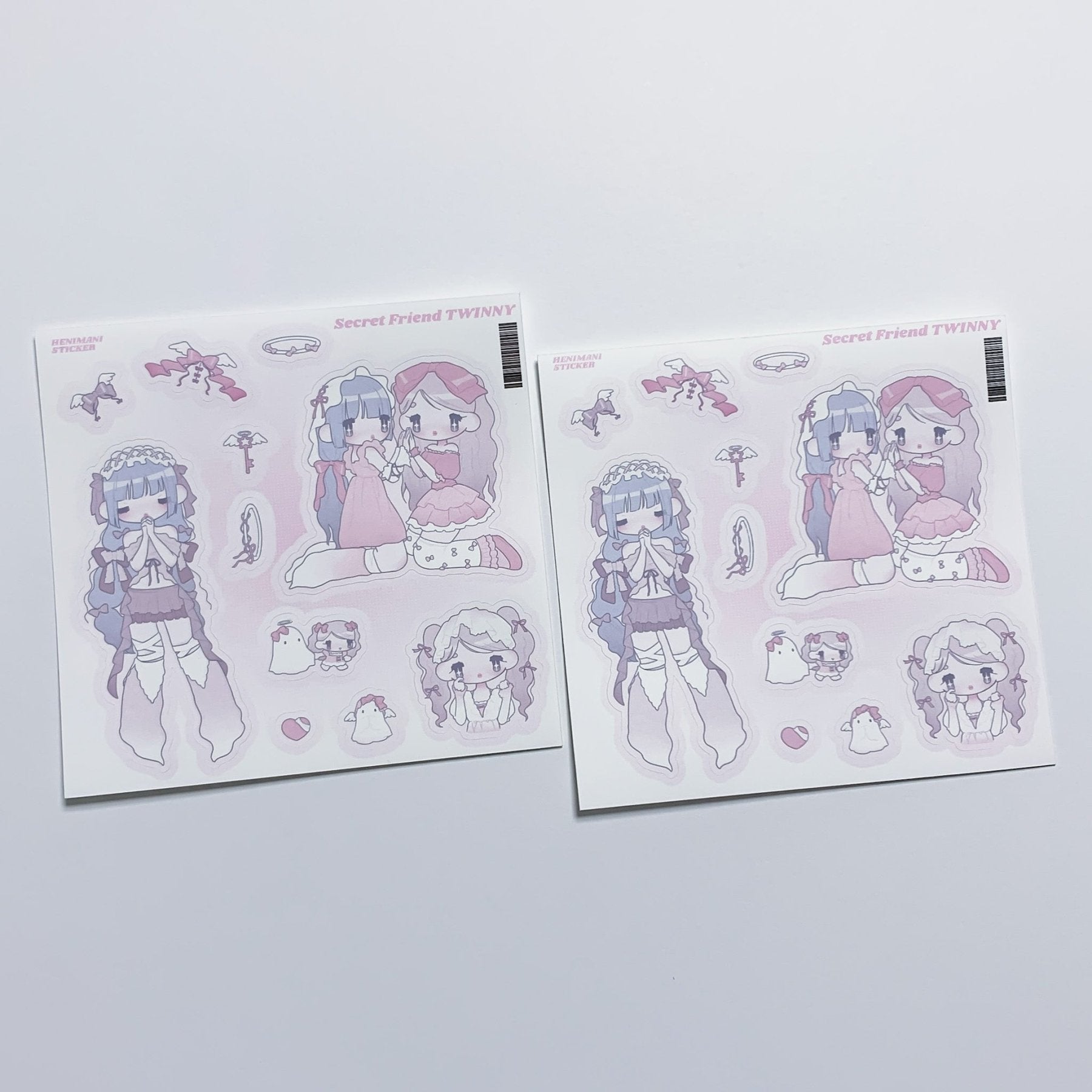 [HM32] NEW Henimani 'Secret Friend TWINNY' Sticker Sheet - Henimani__korean_sticker_stationery