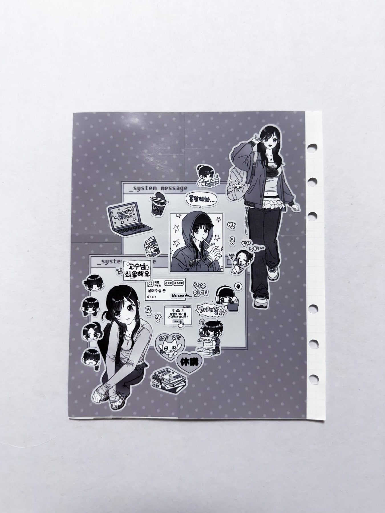 [HM33] NEW Henimani 'Campus Life' Sticker Sheet - Henimani__korean_sticker_stationery
