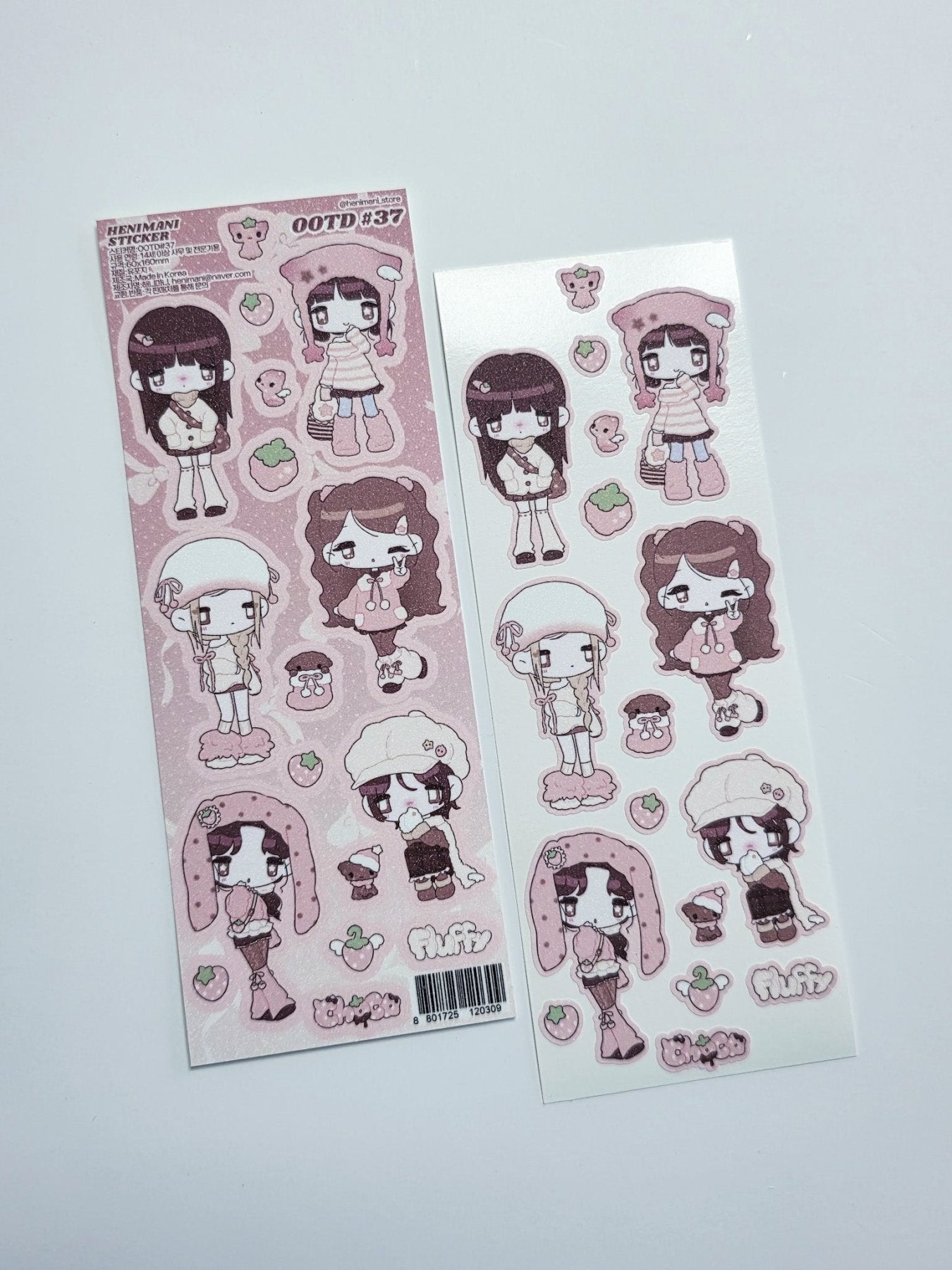 [HM35] NEW Henimani 'OOTD 36/37/38' Sticker Sheet (options) - Henimani_HM35S2 - 37_korean_sticker_stationery