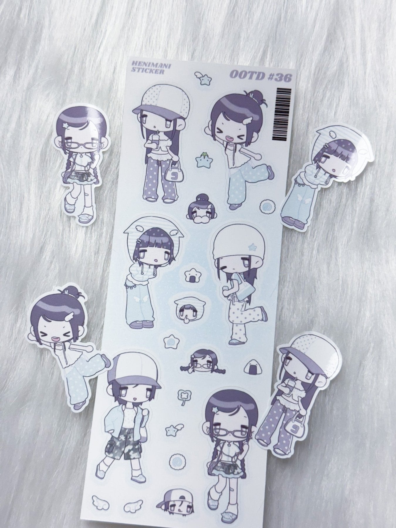 [HM35] NEW Henimani 'OOTD 36/37/38' Sticker Sheet (options) - Henimani_HM35S1 - 36_korean_sticker_stationery