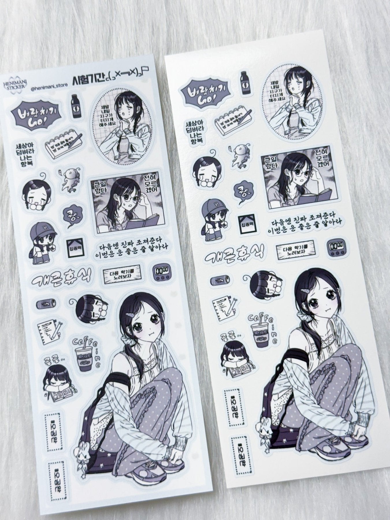 [HM36] NEW Henimani 'Exam Season' Sticker Sheet - Henimani__korean_sticker_stationery