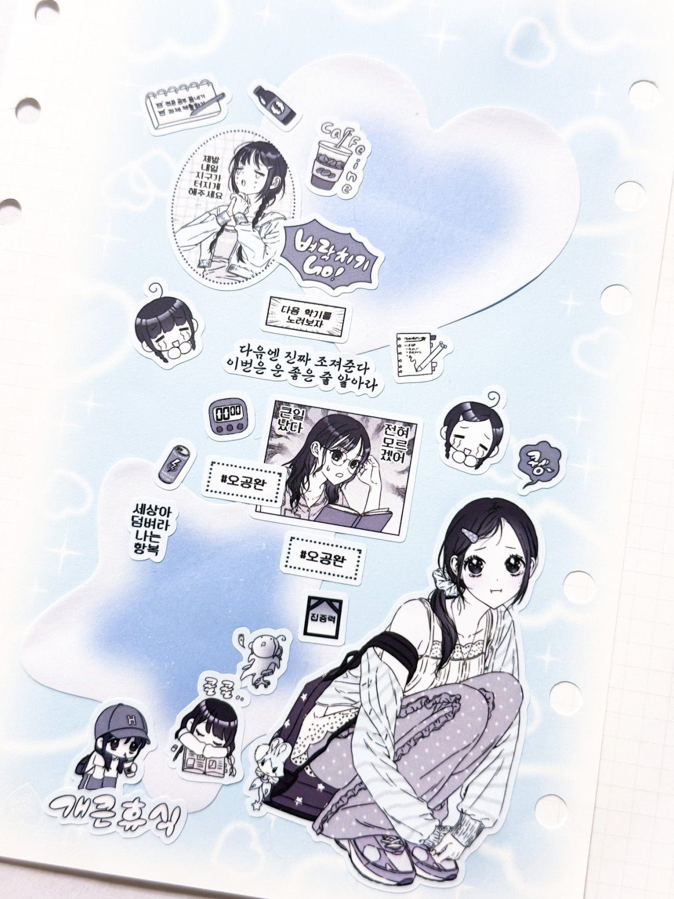 [HM36] NEW Henimani 'Exam Season' Sticker Sheet - Henimani__korean_sticker_stationery
