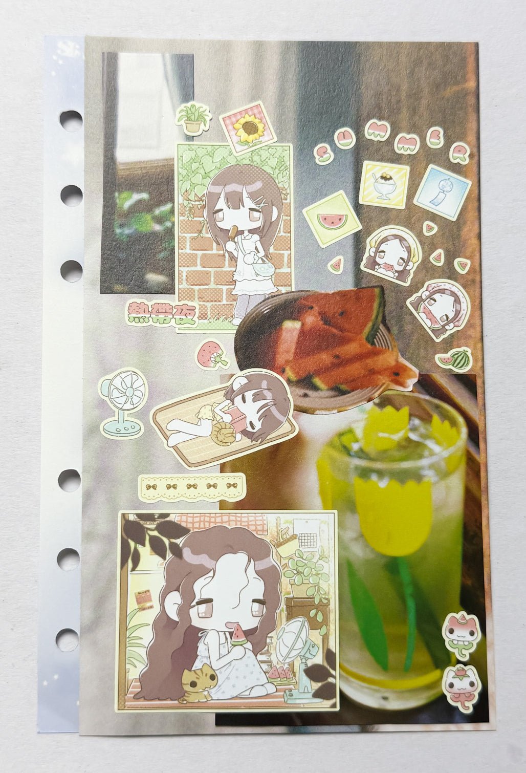[HM39] NEW Henimani 'My Summer Journal' Sticker Sheet - Henimani__korean_sticker_stationery