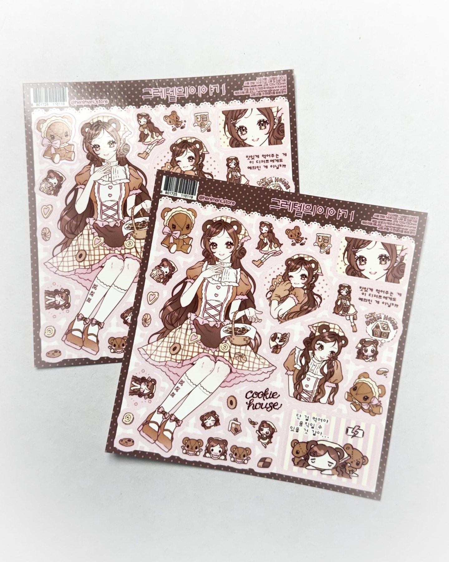 [HM46] NEW Henimani 'Hansel's Story/Gretel's Story' Sticker Sheet (options) - Henimani_HM46S2 - Gratel's Story_korean_sticker_stationery