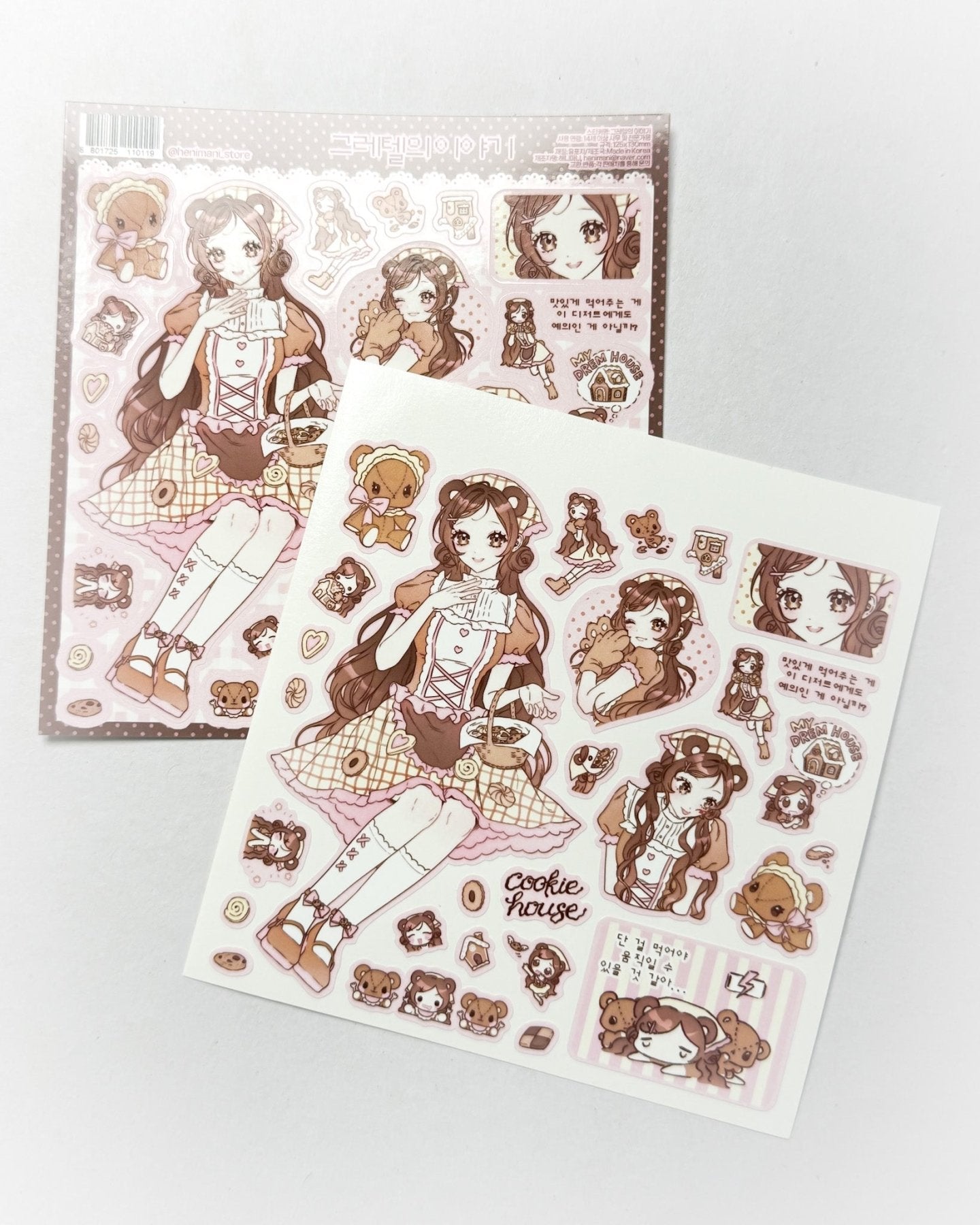 [HM46] NEW Henimani 'Hansel's Story/Gretel's Story' Sticker Sheet (options) - Henimani_HM46S2 - Gratel's Story_korean_sticker_stationery