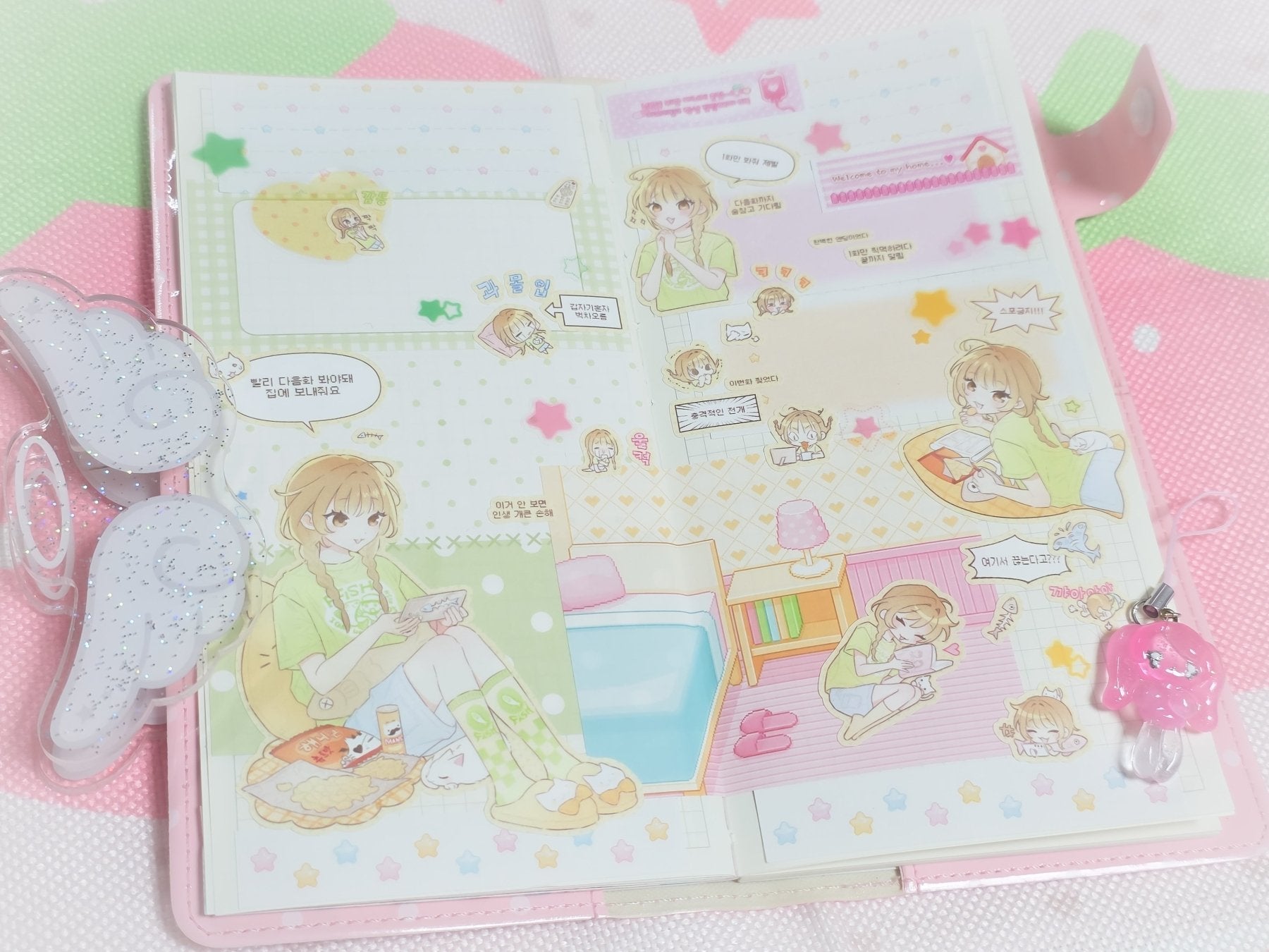 [HM47] NEW Henimani 'Binge - Watching Time' Sticker Sheet - Henimani__korean_sticker_stationery
