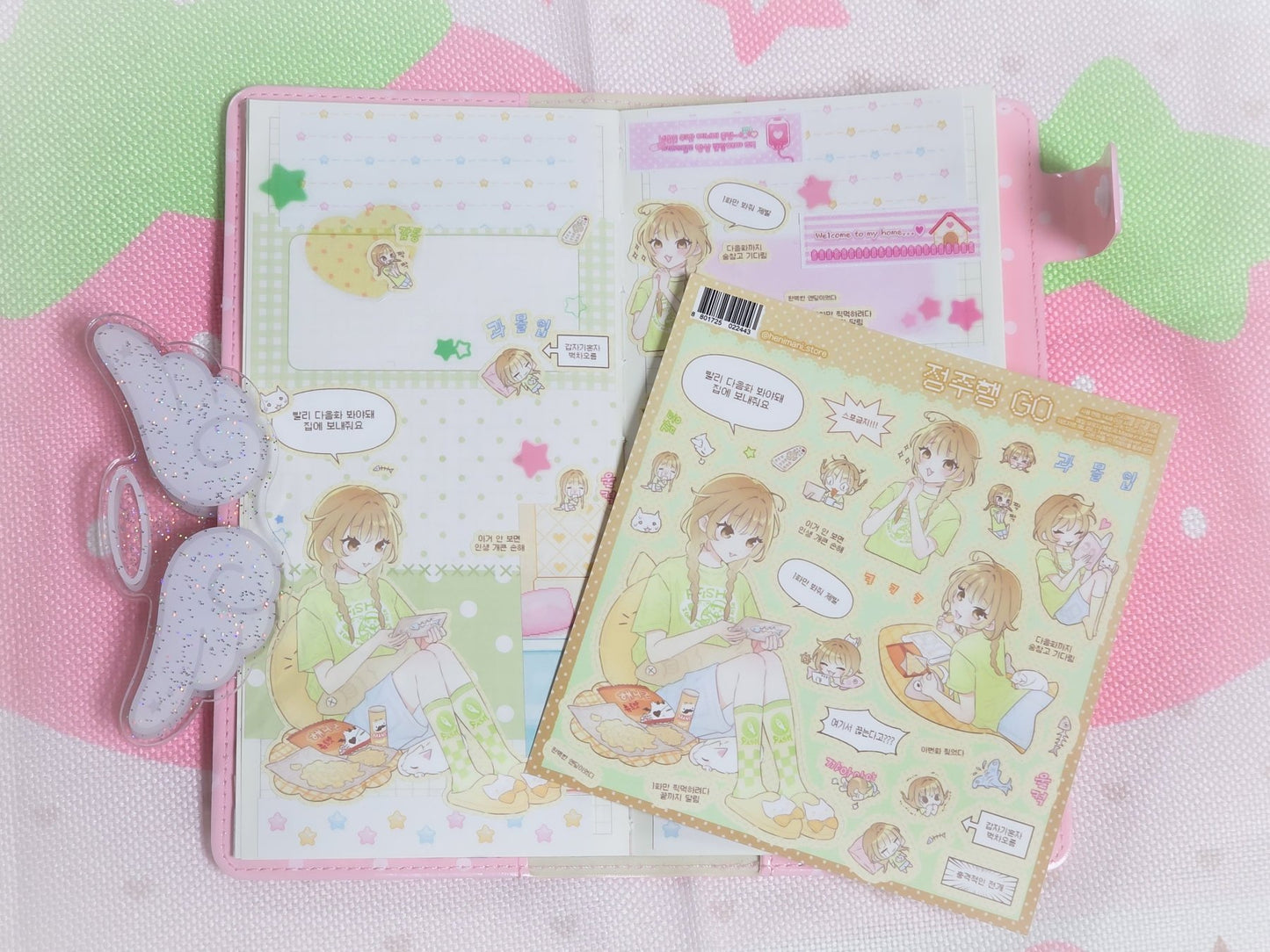[HM47] NEW Henimani 'Binge - Watching Time' Sticker Sheet - Henimani__korean_sticker_stationery