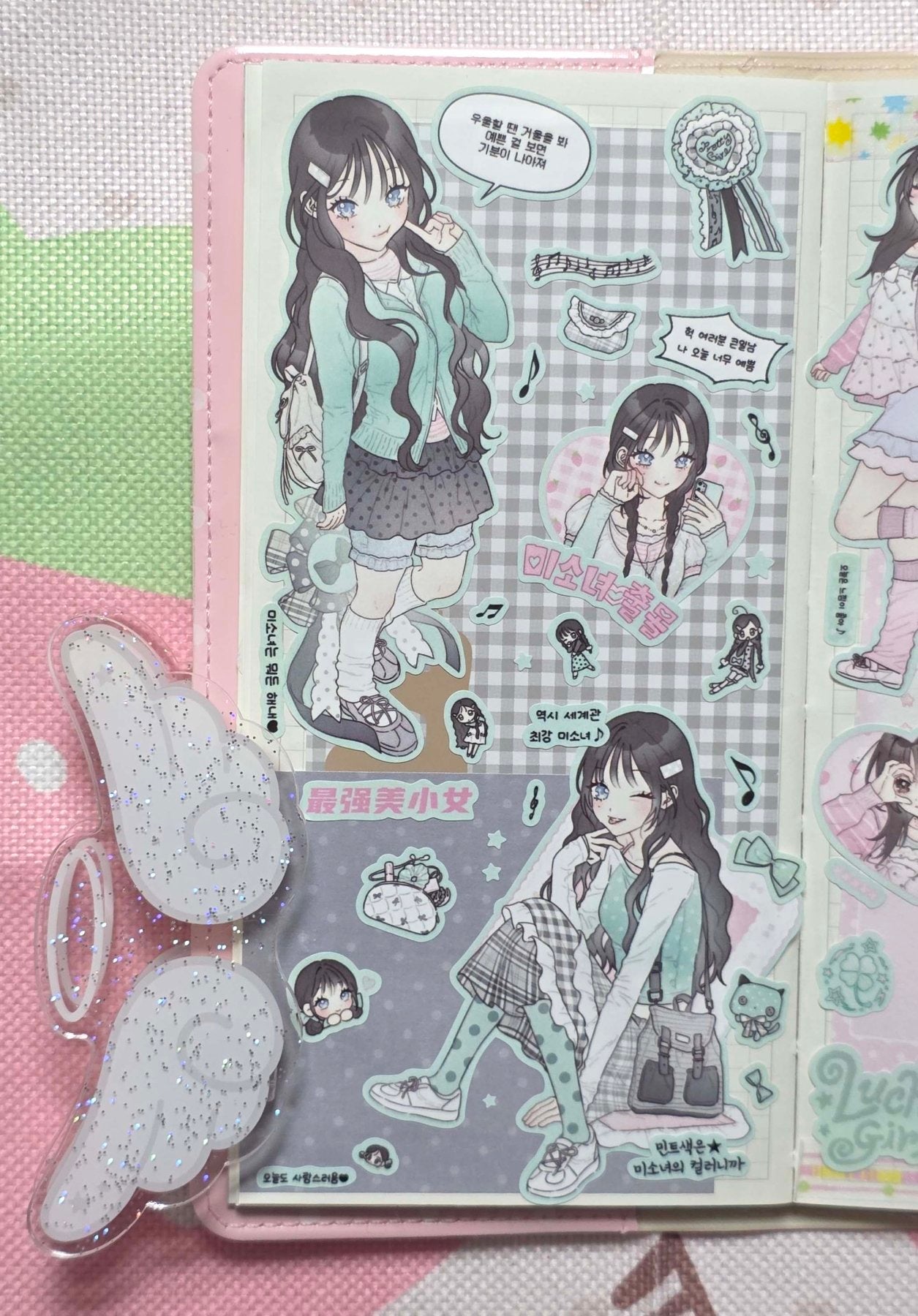 [HM48] NEW Henimani 'Mint Beauty' Sticker Sheet -Henimani__korean_sticker_stationery