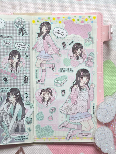 [HM49] NEW Henimani 'Lucky Girl' Sticker Sheet -Henimani__korean_sticker_stationery