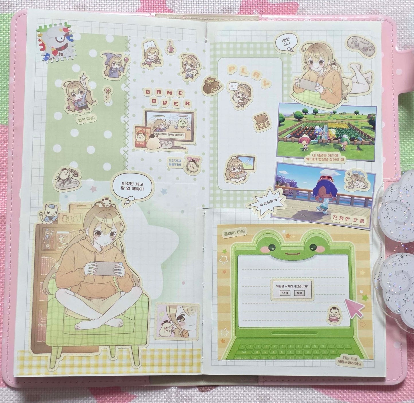 [HM49] NEW Henimani 'Still leveling up!' Sticker Sheet -Henimani__korean_sticker_stationery
