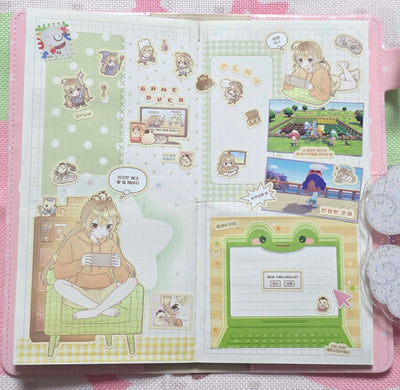 [HM49] NEW Henimani 'Still leveling up!' Sticker Sheet -Henimani__korean_sticker_stationery