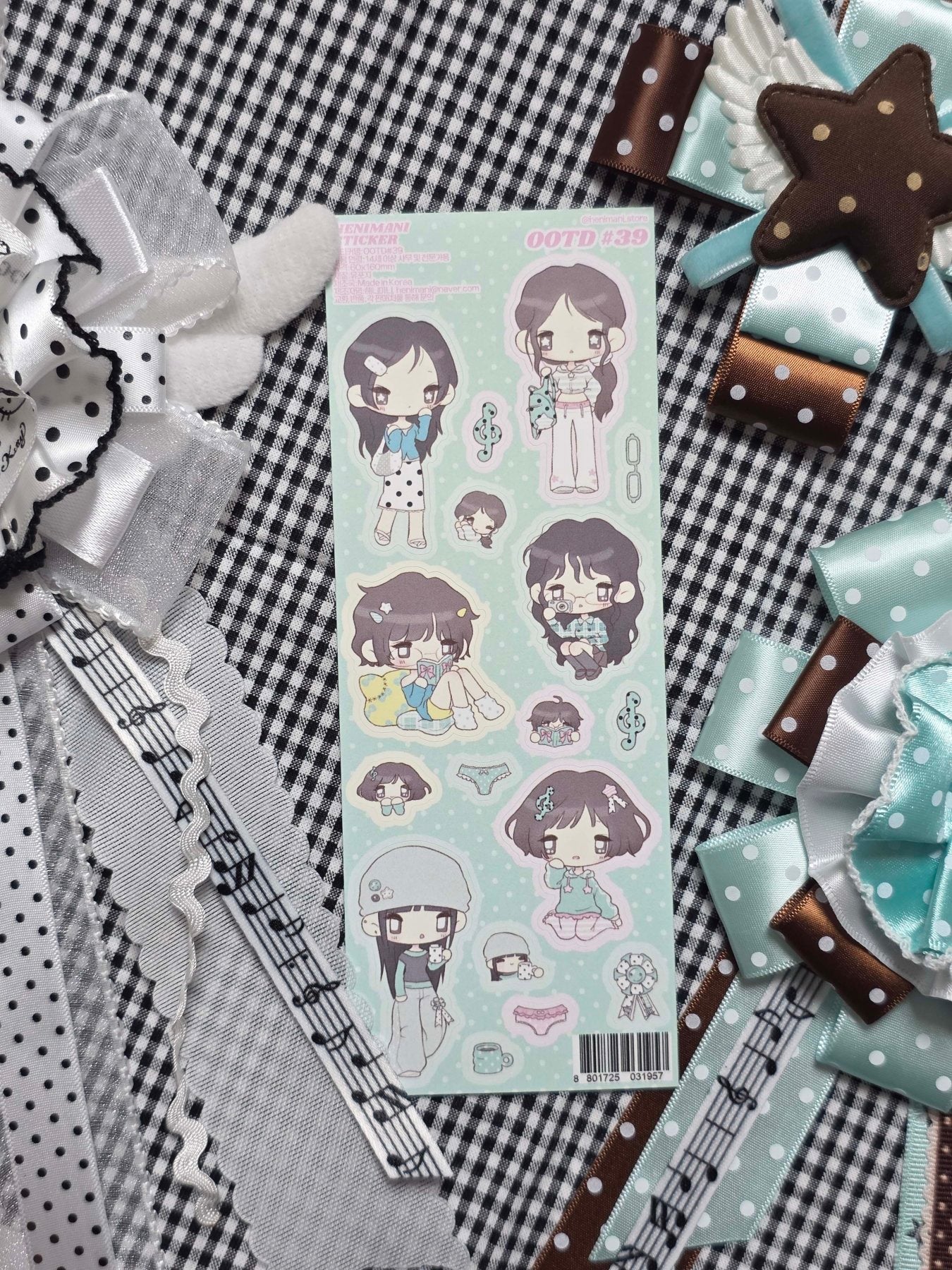 [HM50] NEW Henimani 'OOTD 39' Sticker Sheet -Henimani__korean_sticker_stationery