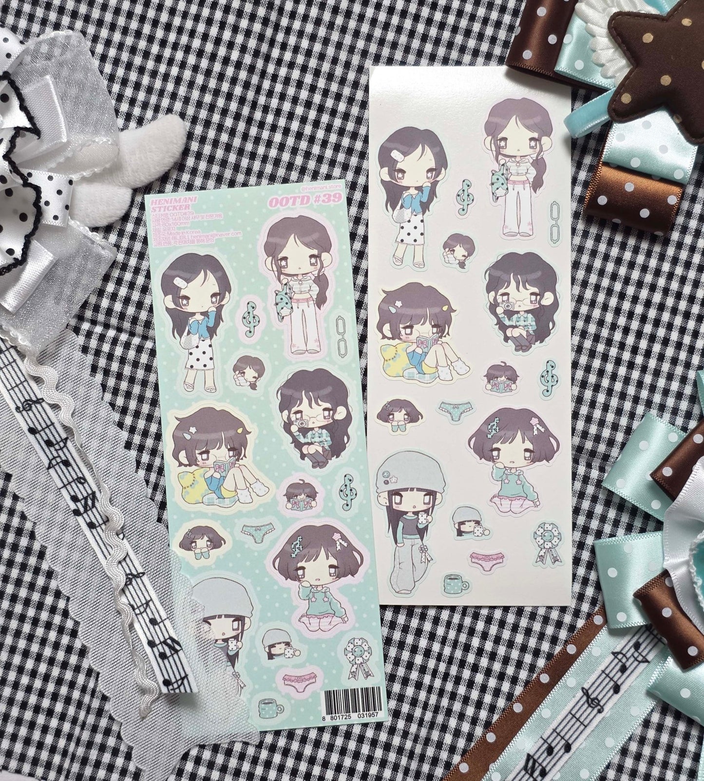 [HM50] NEW Henimani 'OOTD 39' Sticker Sheet -Henimani__korean_sticker_stationery
