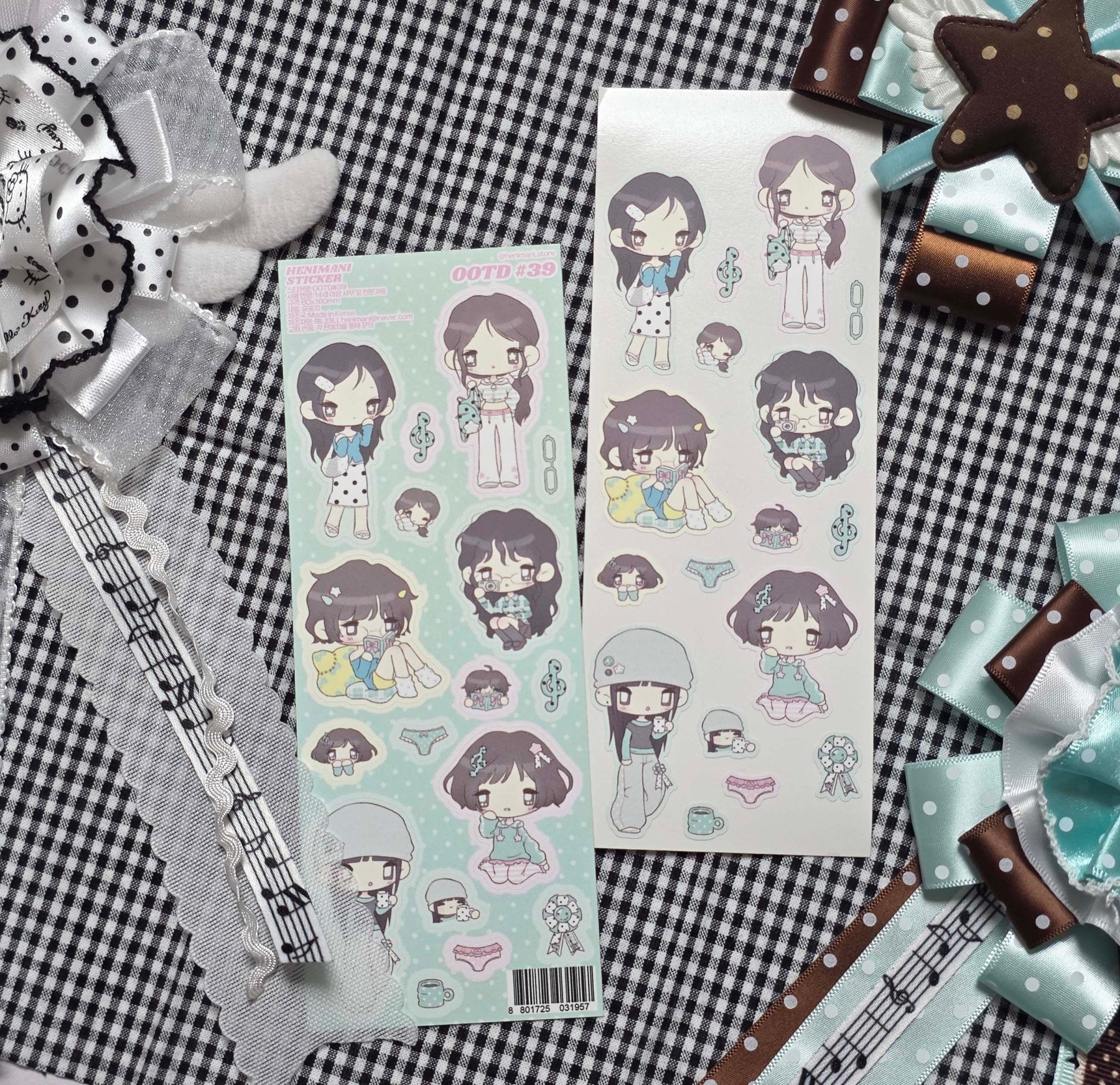 [HM50] NEW Henimani 'OOTD 39' Sticker Sheet -Henimani__korean_sticker_stationery