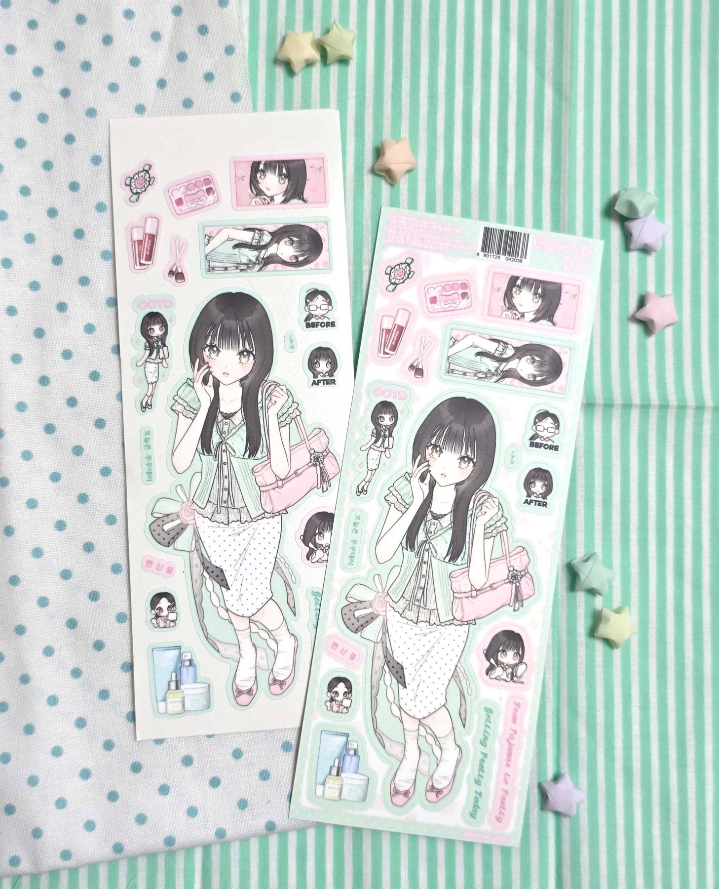 [HM51] NEW Henimani 'Glow Up Day' Sticker Sheet -Henimani__korean_sticker_stationery