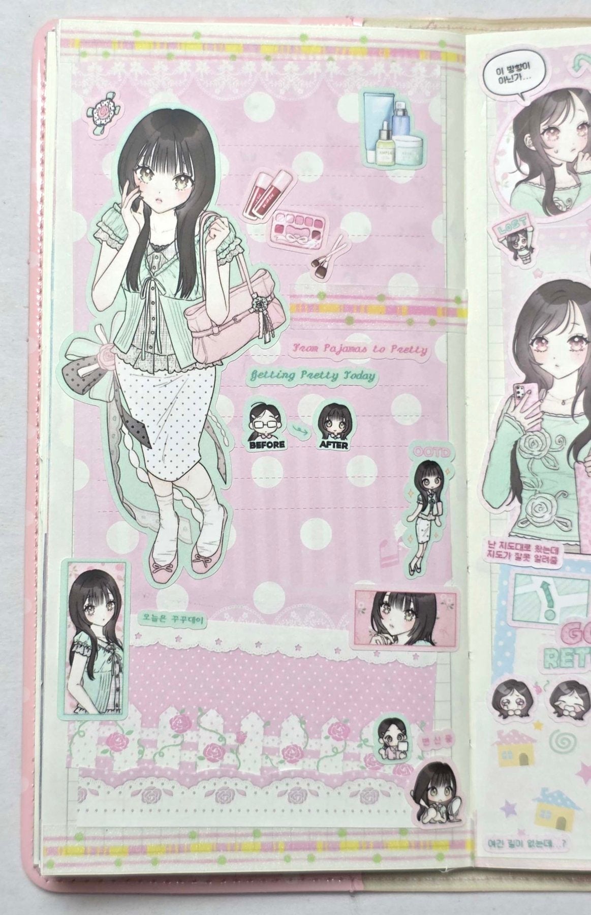[HM51] NEW Henimani 'Glow Up Day' Sticker Sheet -Henimani__korean_sticker_stationery