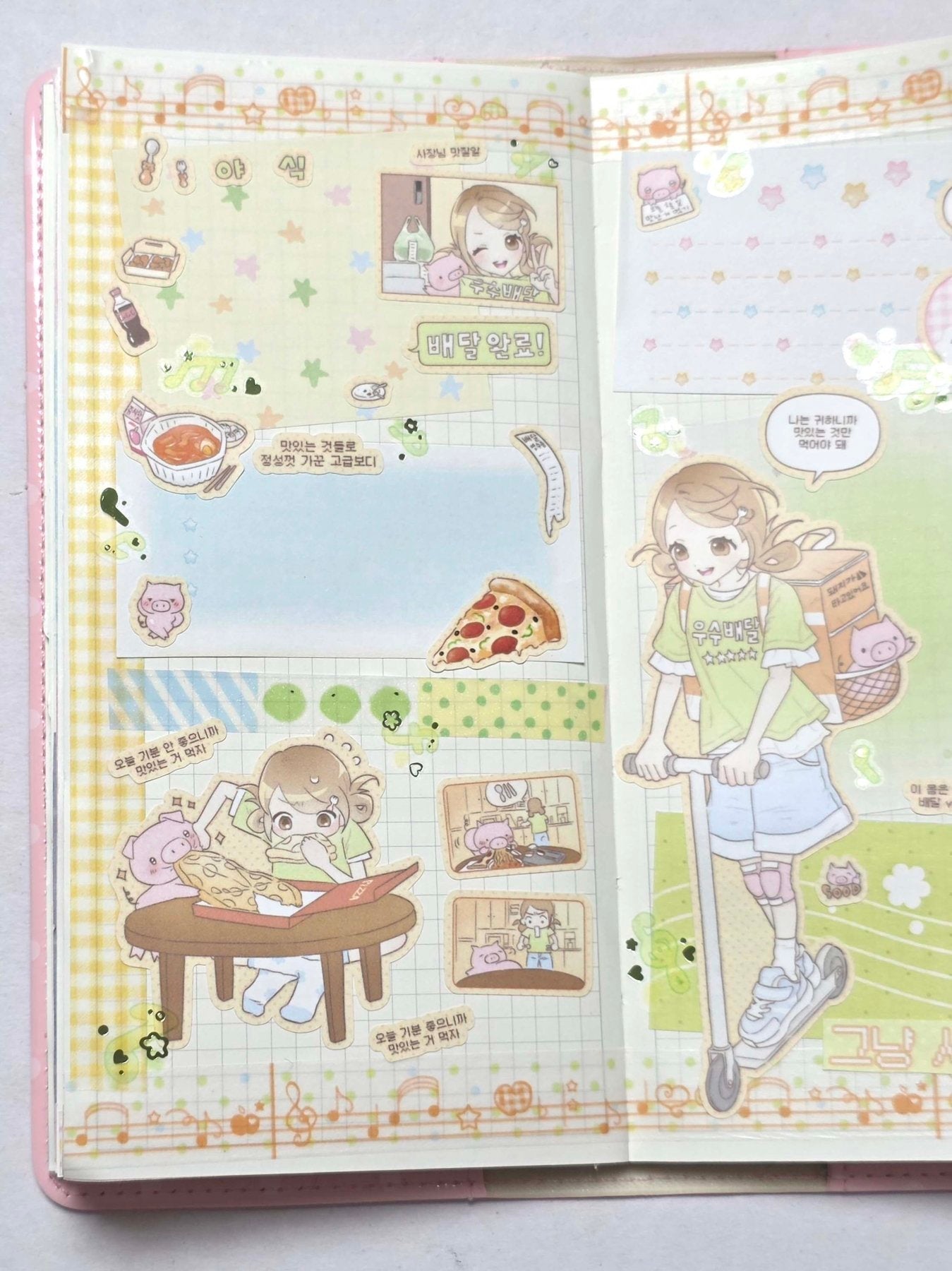 [HM53] NEW Henimani 'Let’s Just Order In' Sticker Sheet -Henimani__korean_sticker_stationery