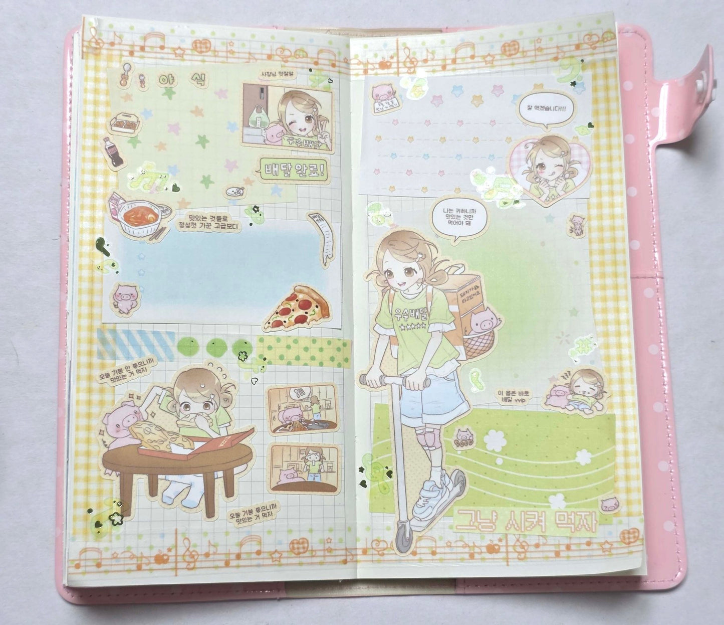 [HM53] NEW Henimani 'Let’s Just Order In' Sticker Sheet -Henimani__korean_sticker_stationery
