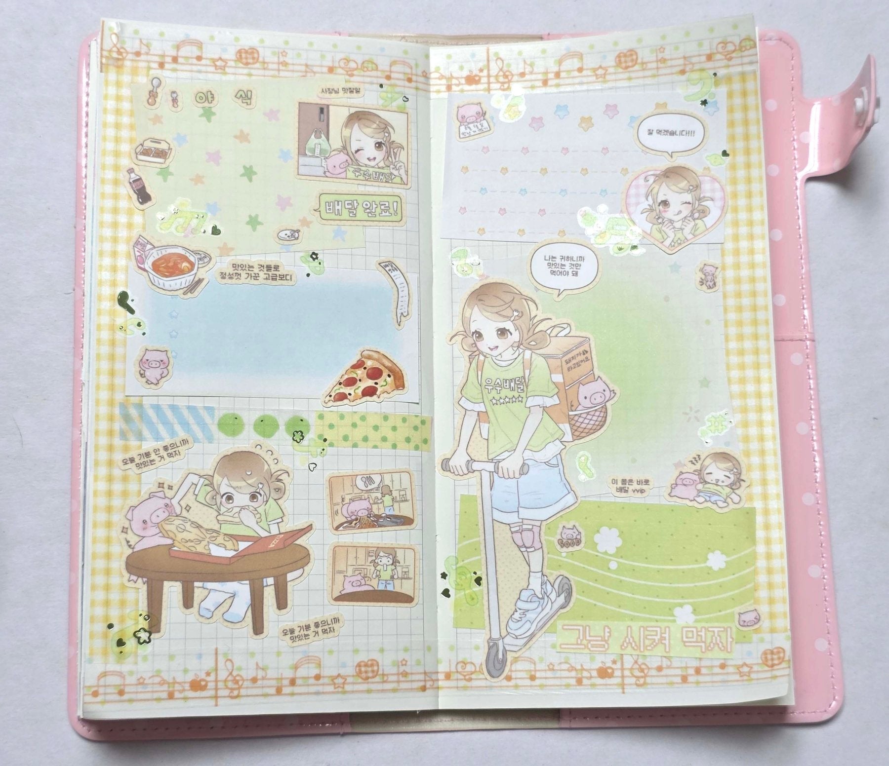 [HM53] NEW Henimani 'Let’s Just Order In' Sticker Sheet -Henimani__korean_sticker_stationery