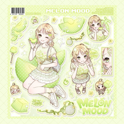 [HM54] NEW Henimani 'Melon Mood' Sticker Sheet -Henimani__korean_sticker_stationery