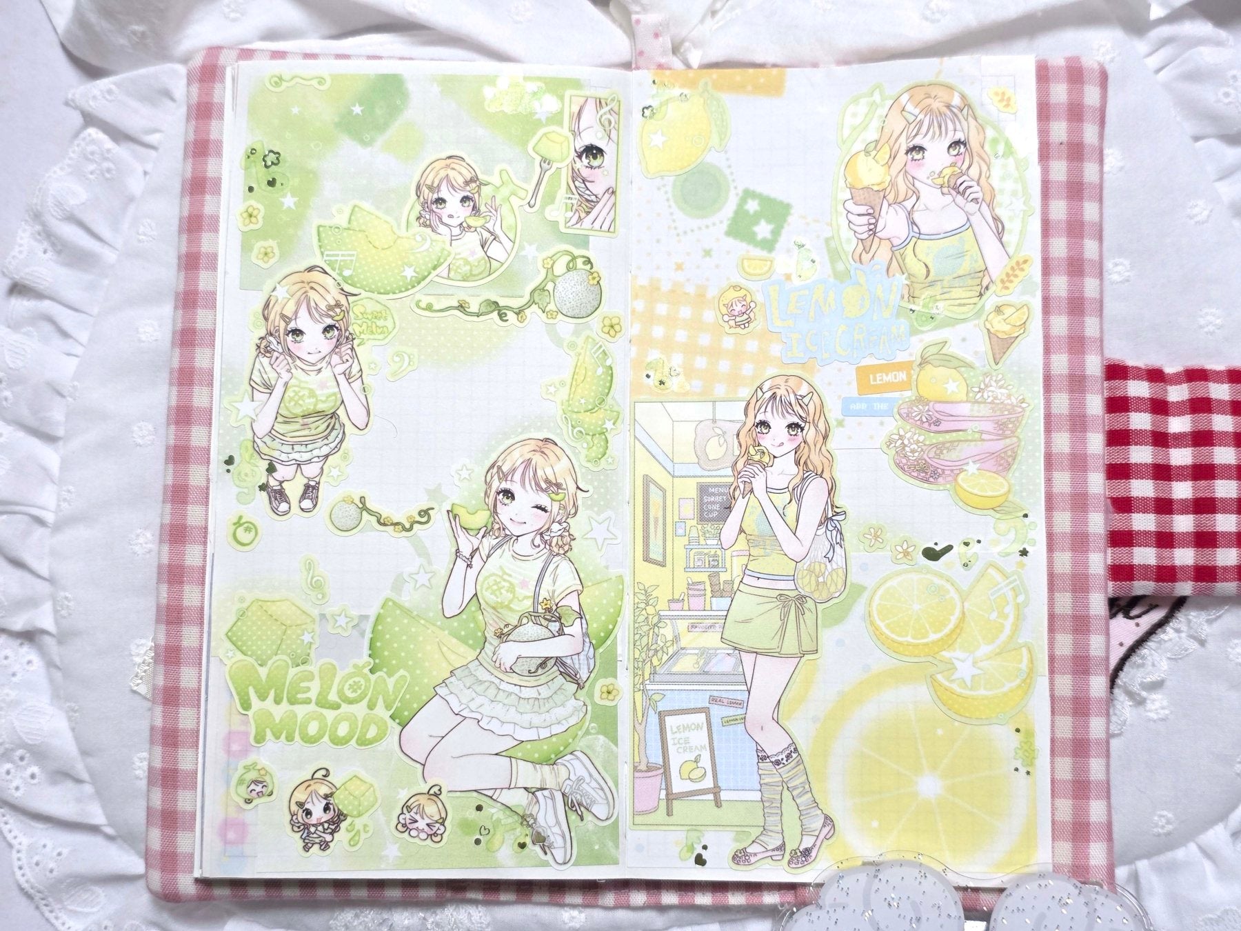 [HM54] NEW Henimani 'Melon Mood' Sticker Sheet -Henimani__korean_sticker_stationery